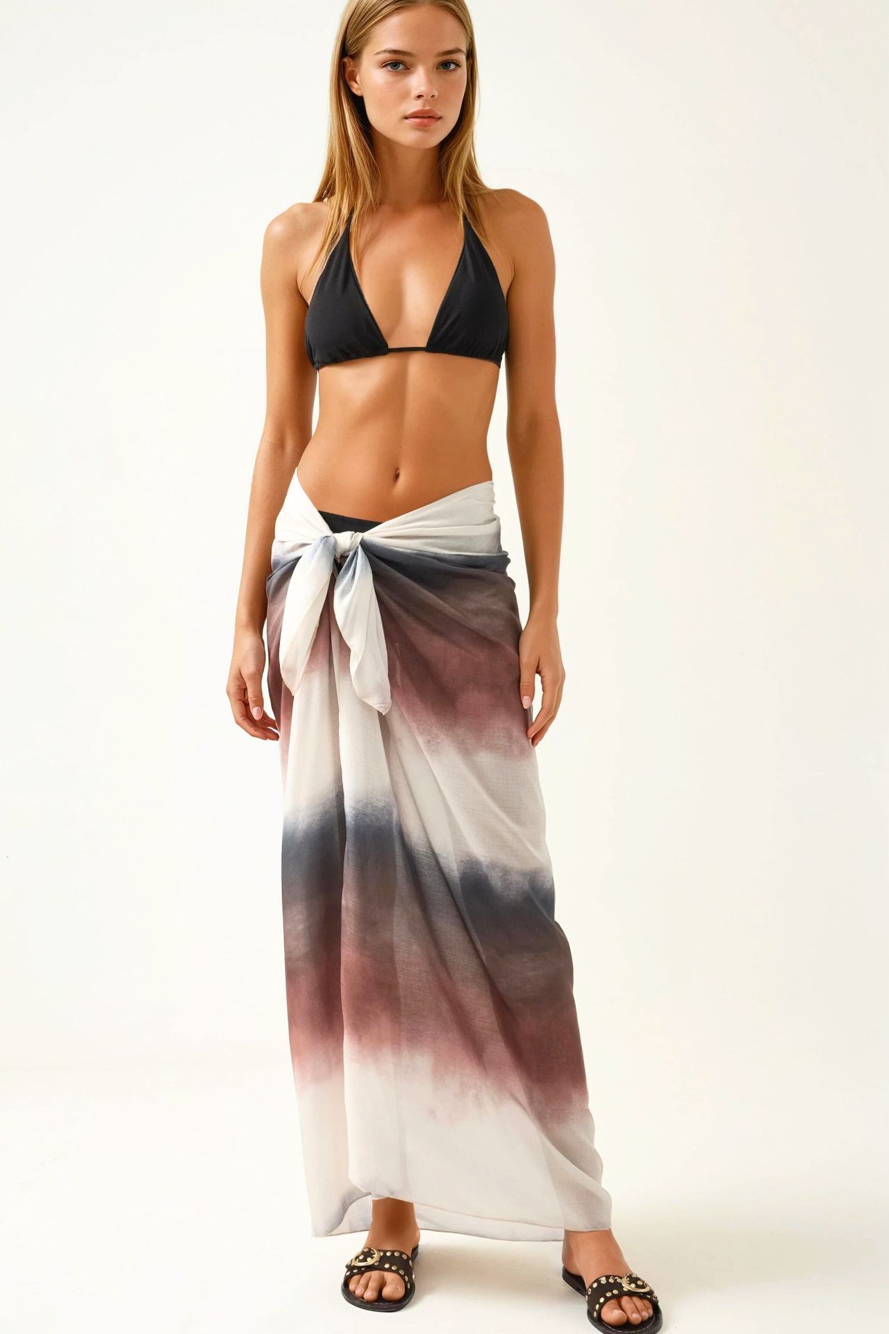 Long Printed Beach Cover-Up