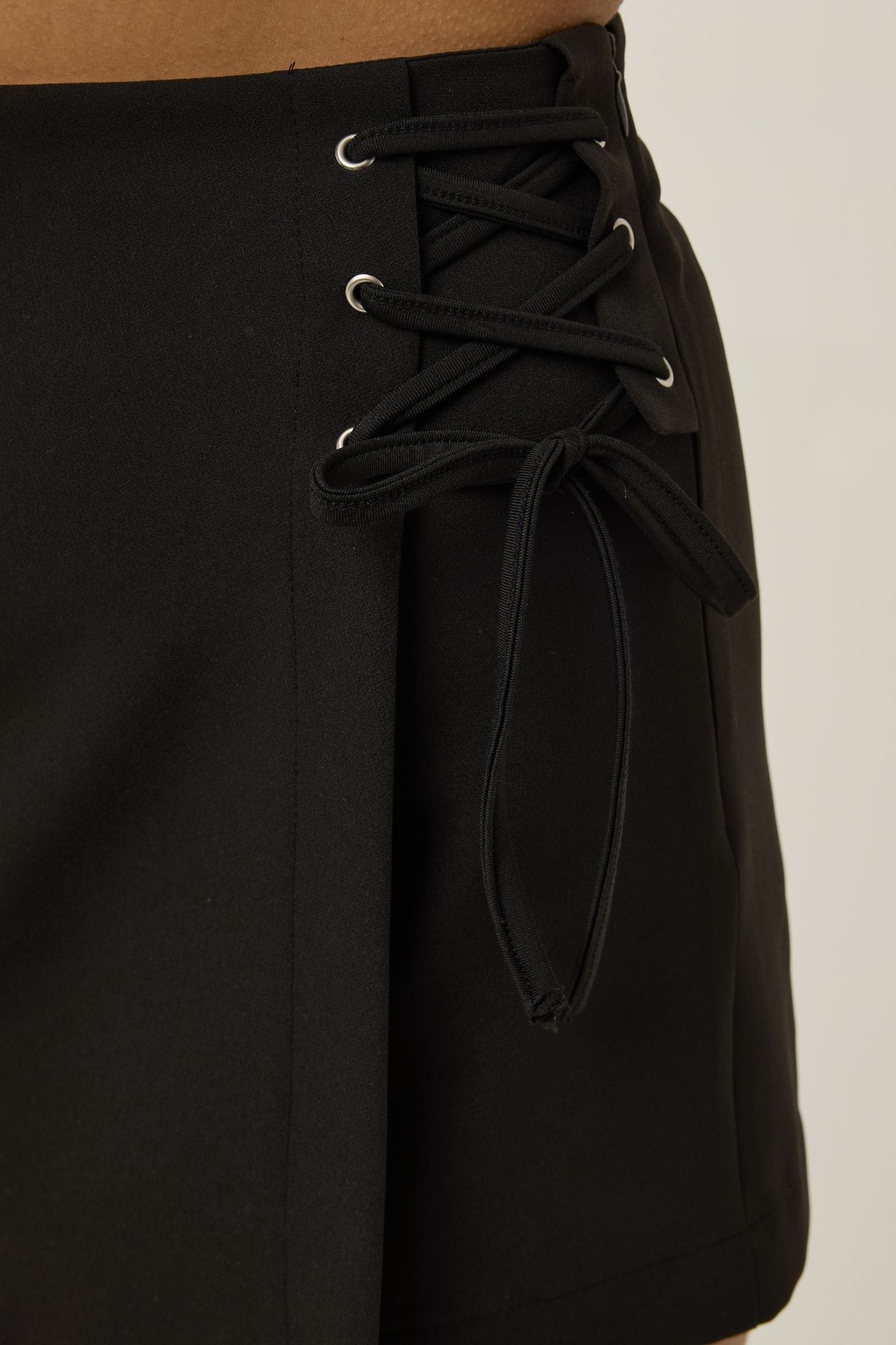 High Waist Tie-up Detail Skort