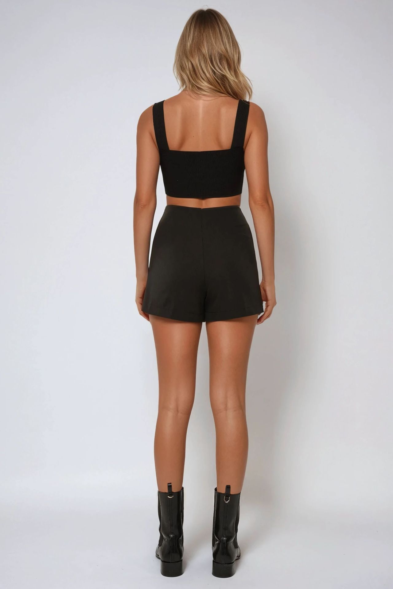 High Waist Tie-up Detail Skort