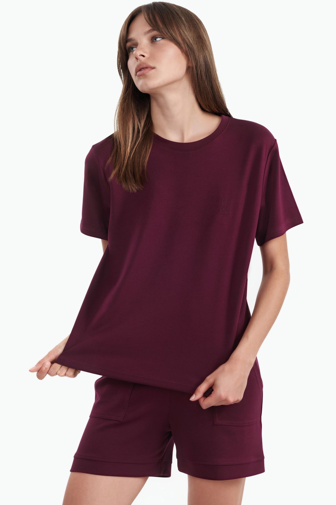 Crew Neck Embroidered Two-Piece Co-ord Set 2