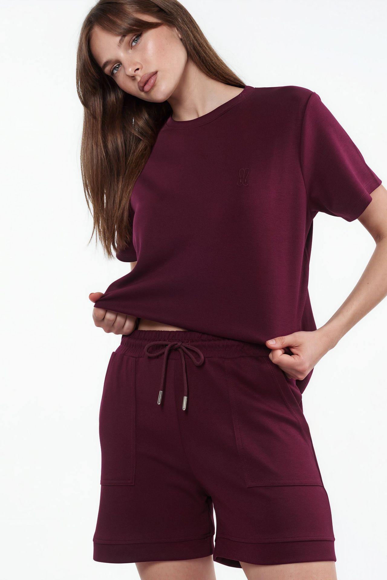 Crew Neck Embroidered Two-Piece Co-ord Set 4