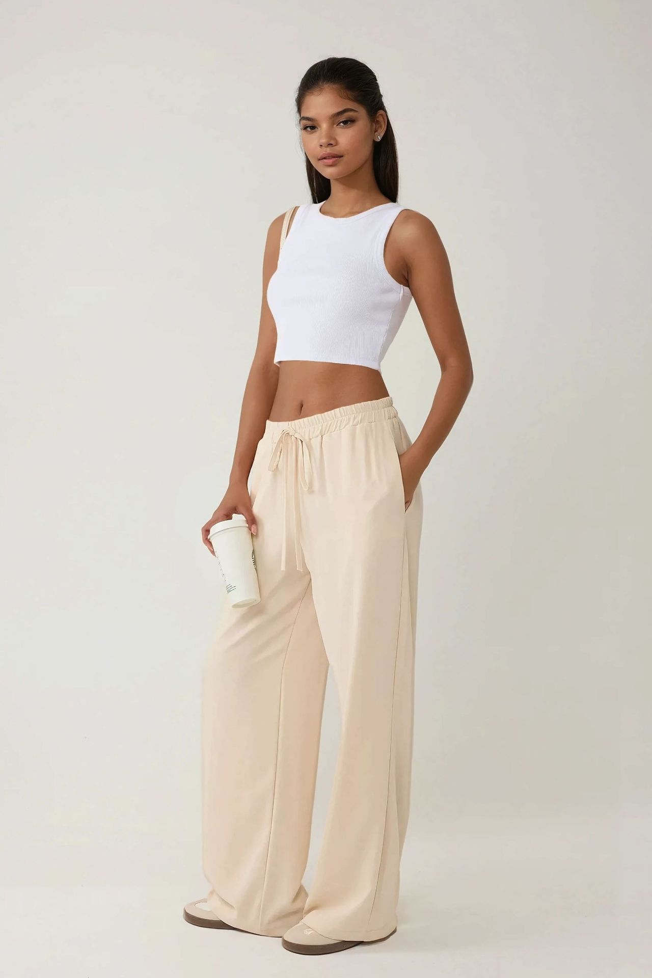 High Waist Wide Leg Pants