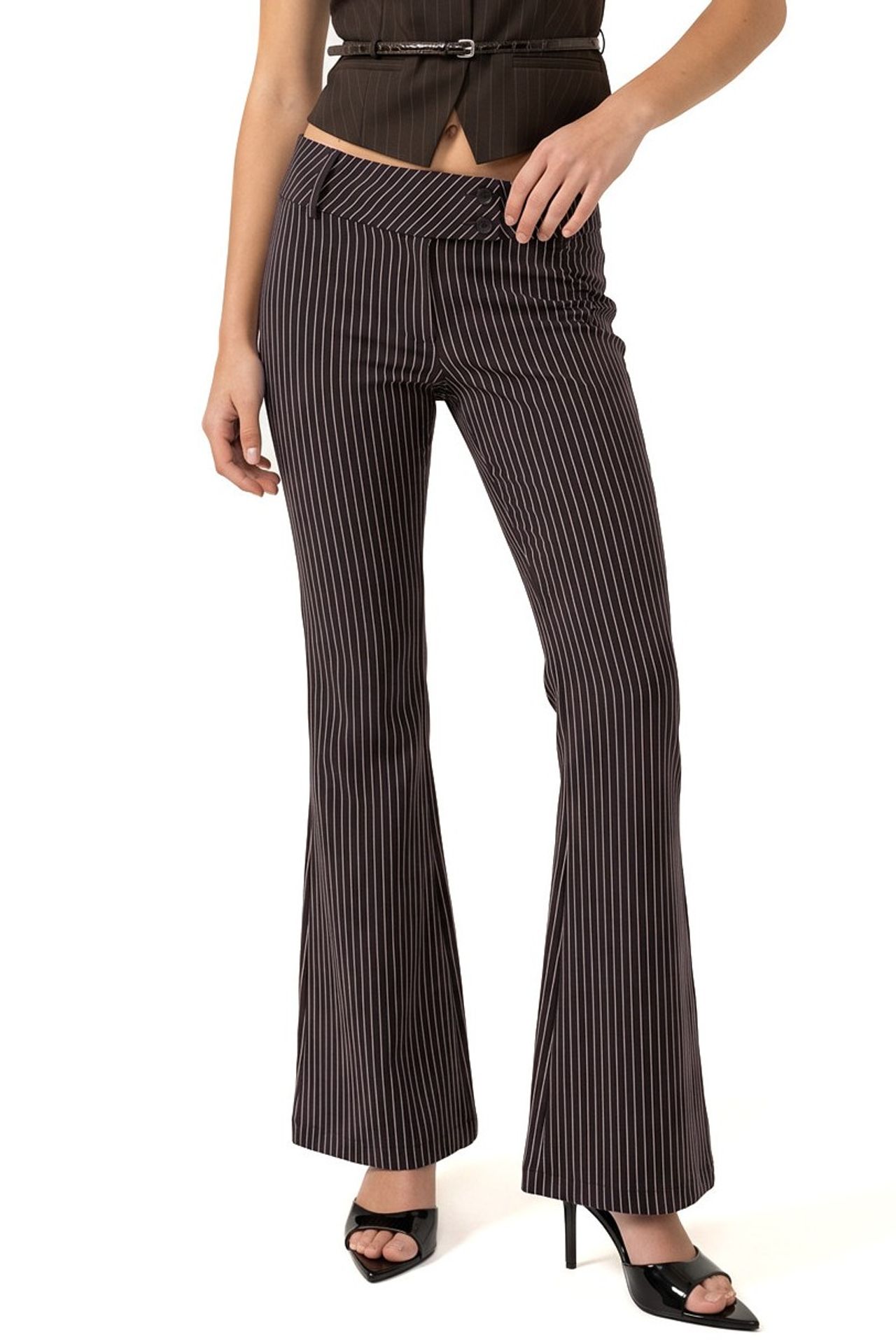 Striped Flare Fit Pants