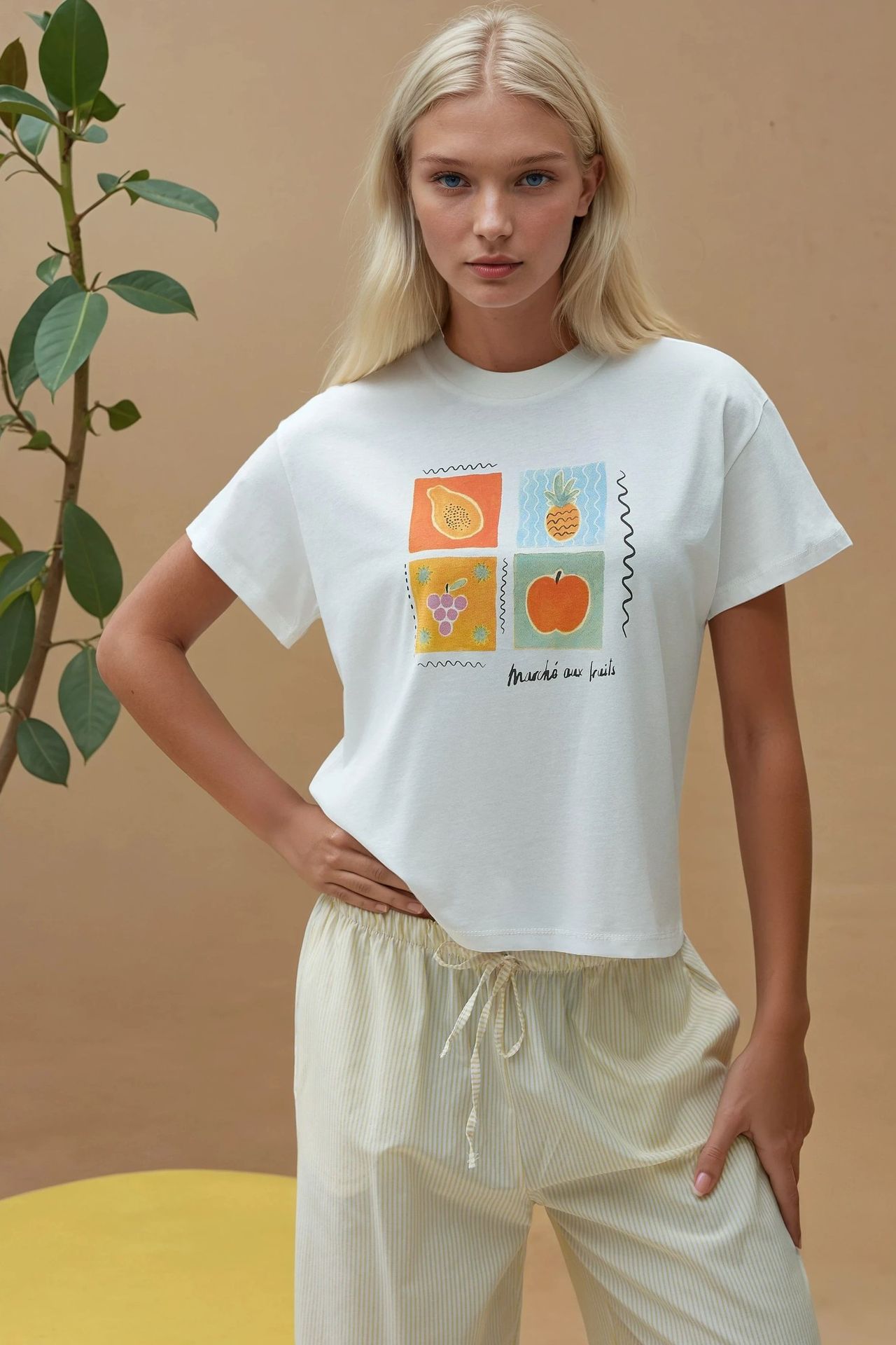 Printed Regular Fit Crew Neck 100% Cotton T-shirt