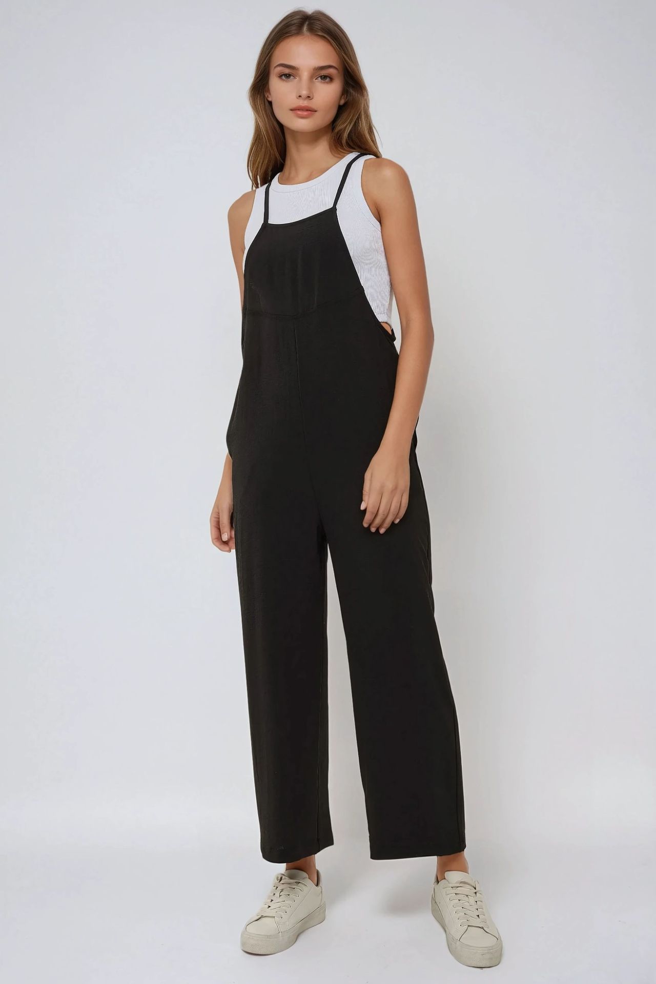 Halter Neck Regular Fit Jumpsuit with Pocket