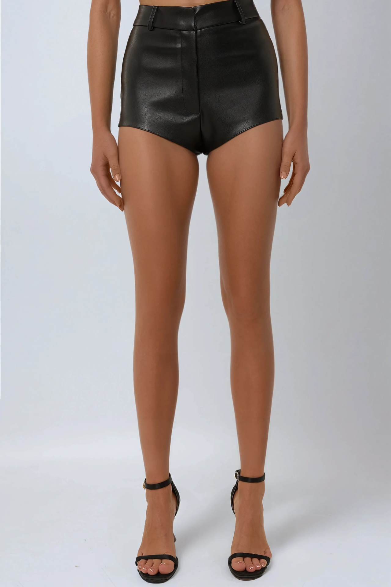 Faux Leather Fitted Hot Shorts