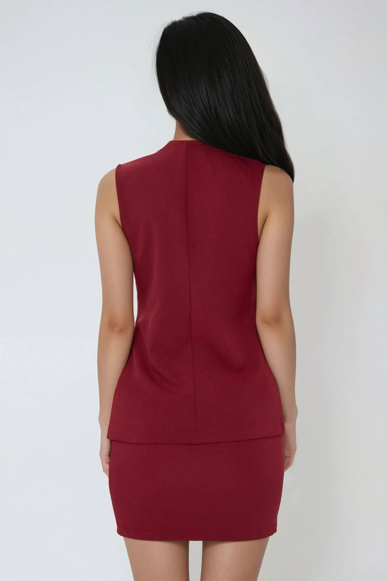 Fitted V-Neck Sleeveless Vest