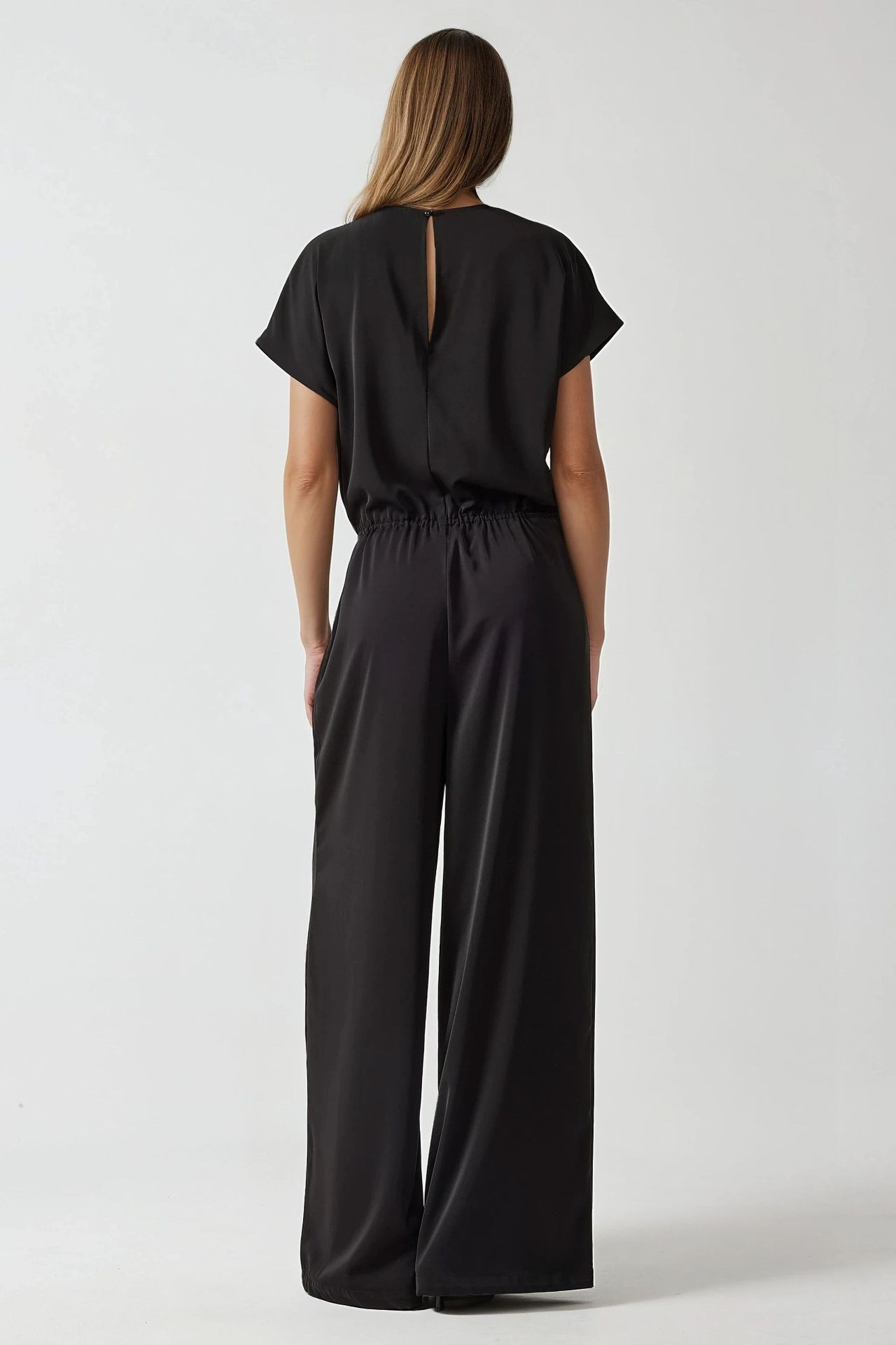 Wide Leg V-Neck Jumpsuit