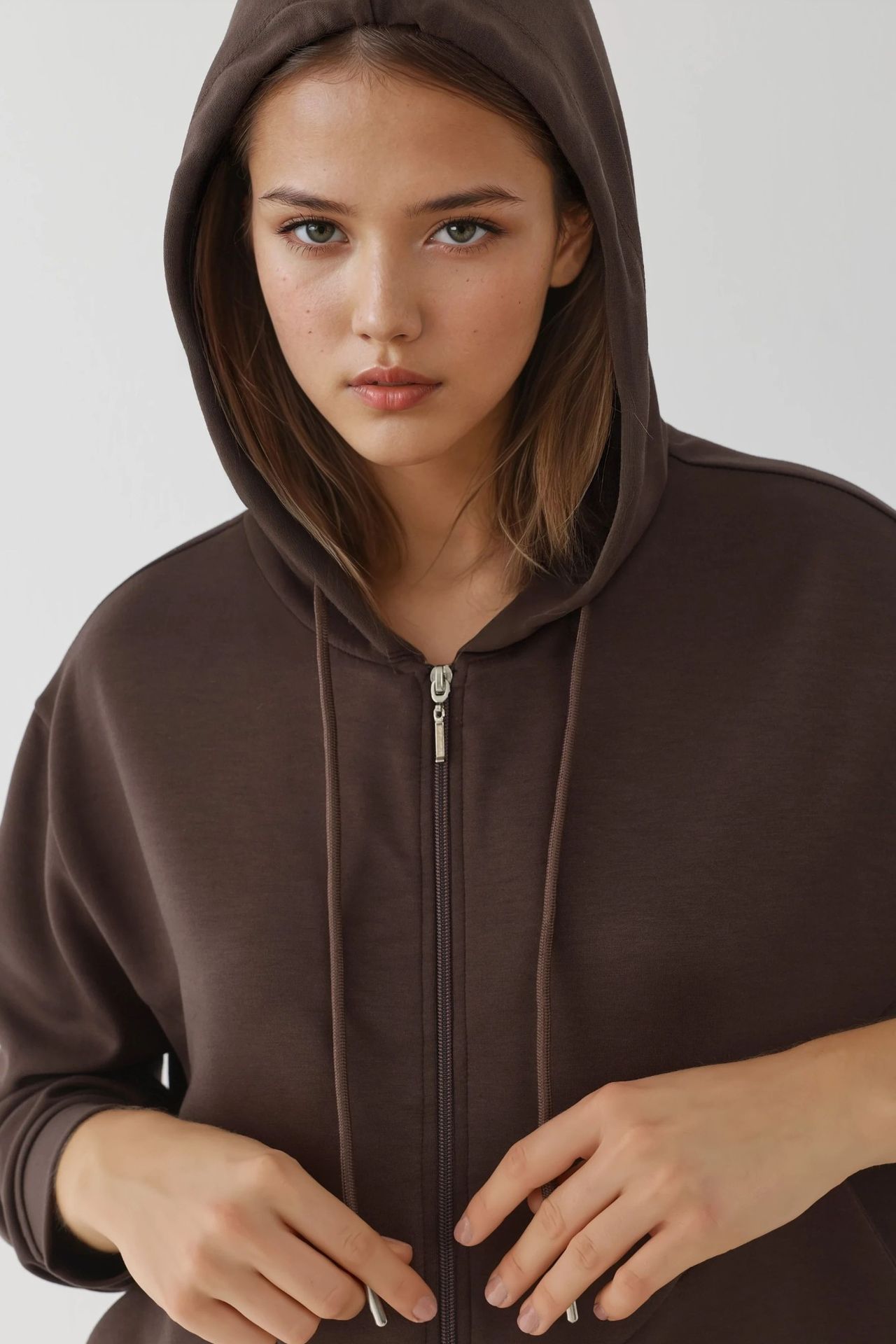 Soft Touch Full Zip Hoodie Sweatshirt
