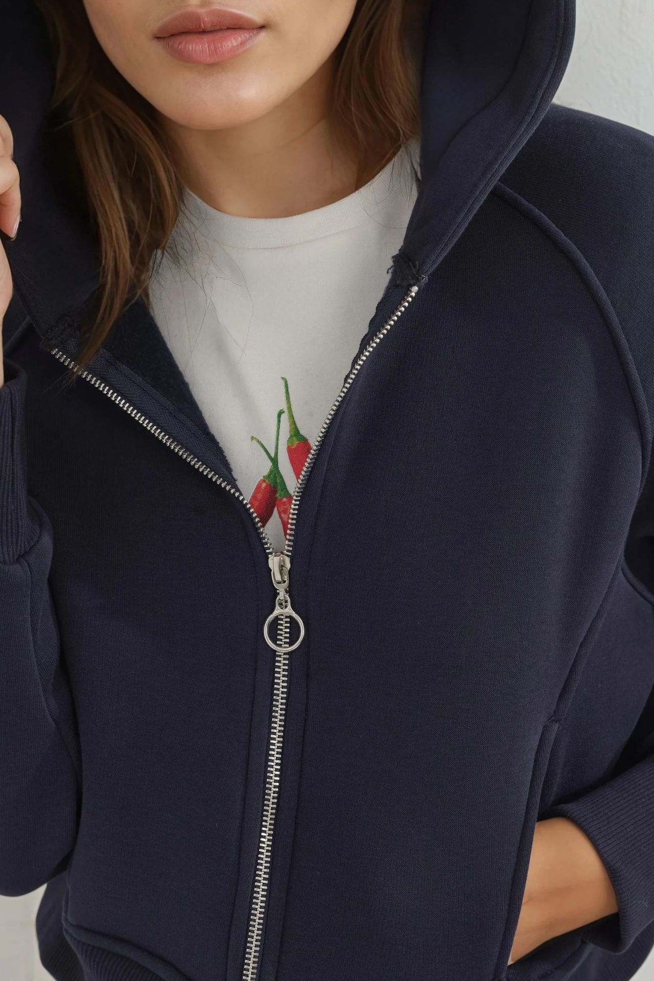 Relaxed Fit Zippered Hoodie 6