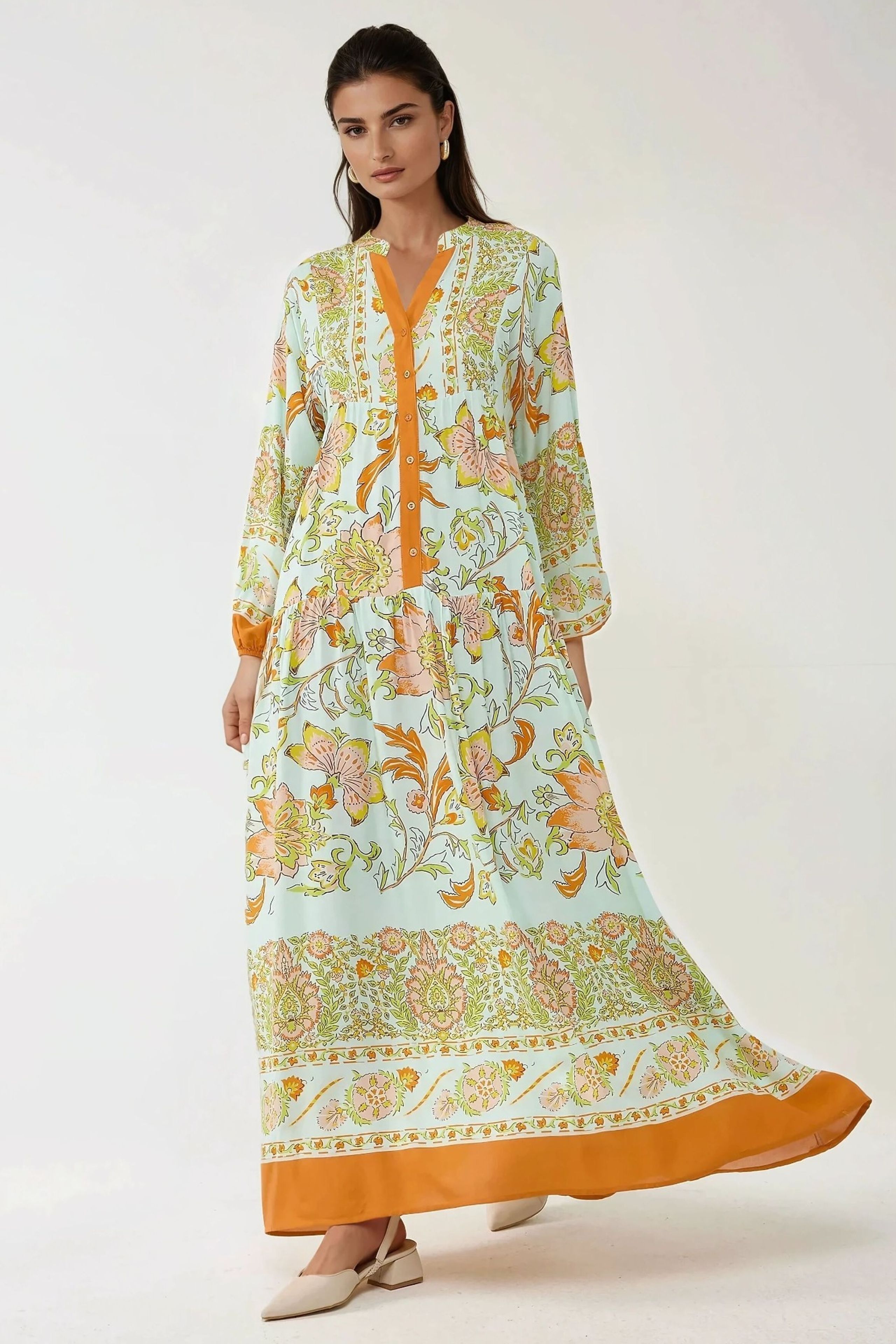 maxi lavender dress for women The Jay Floral Maxi Dress in Lavender Mix Large