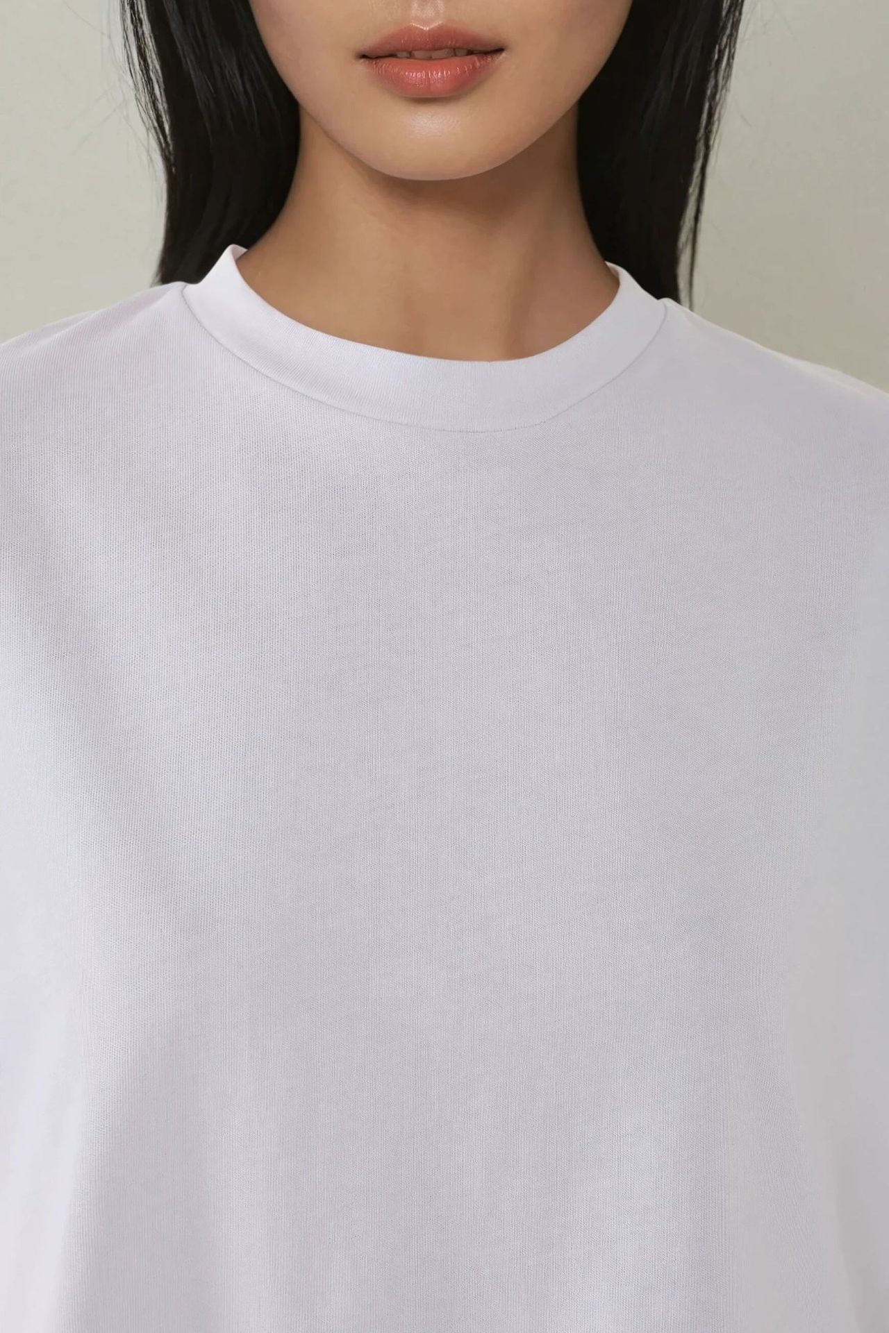 Oversized Crew Neck Cotton T-Shirt