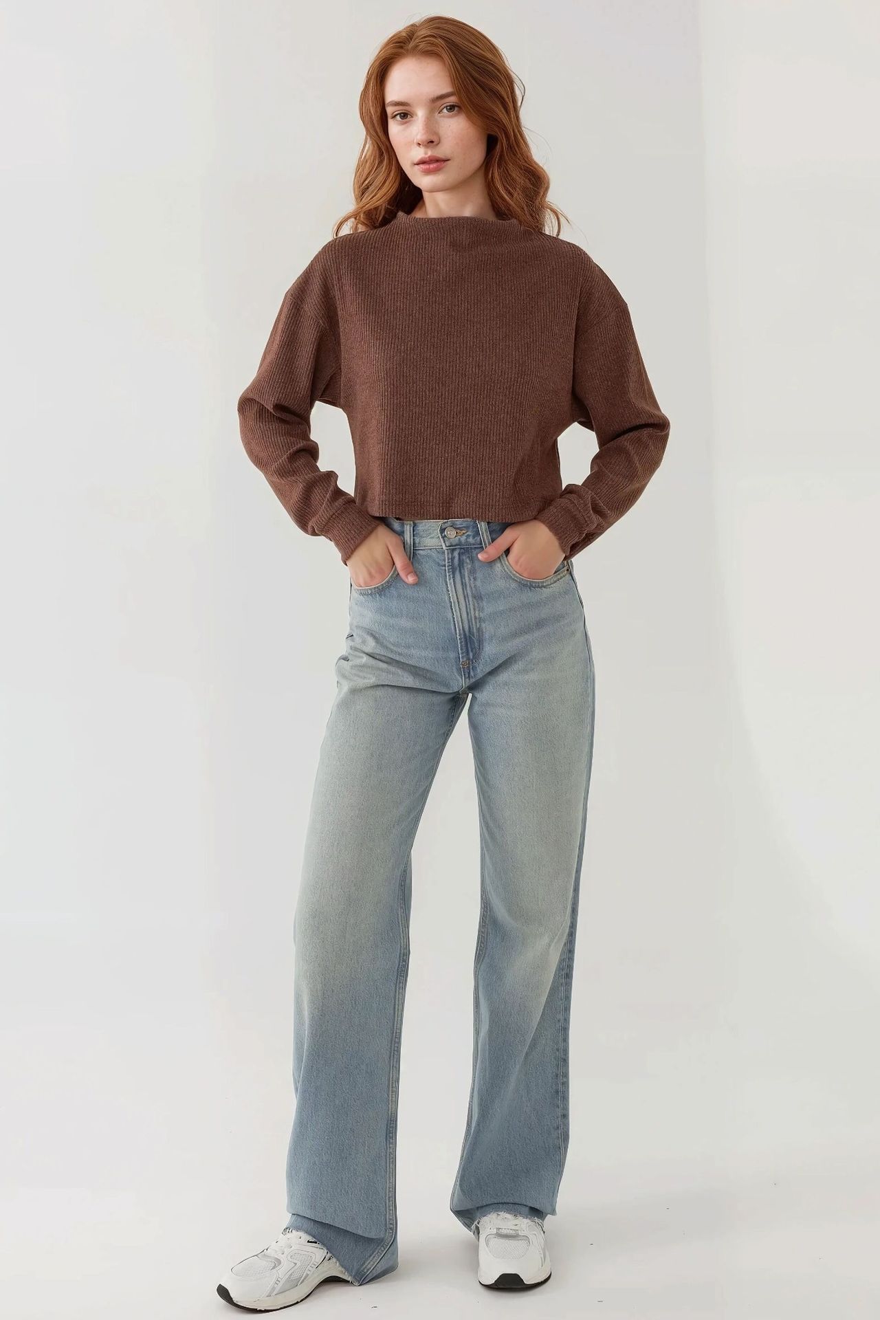 Textured Boat Neck Blouse