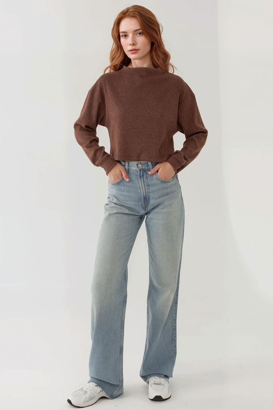 Textured Boat Neck Blouse