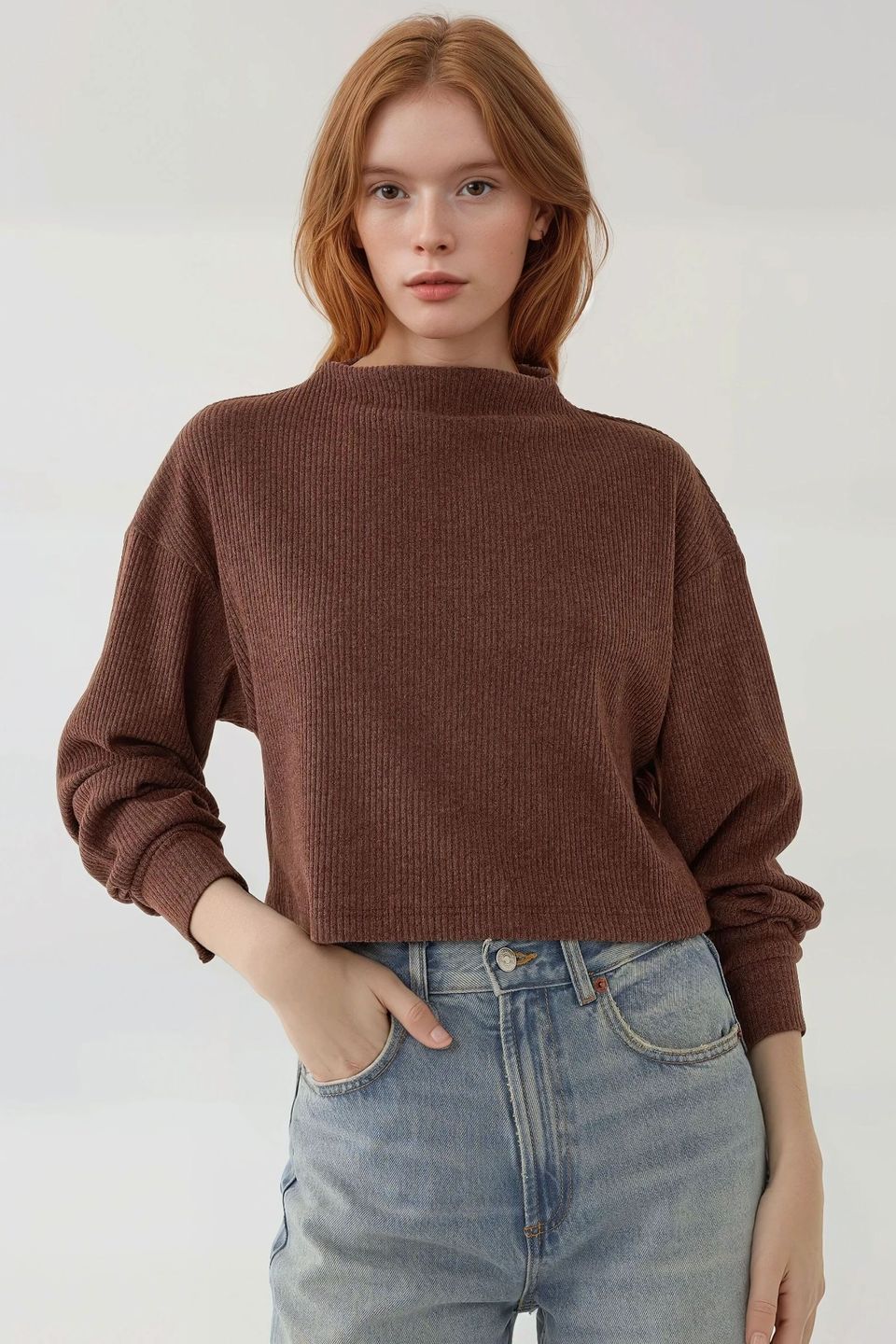 Textured Boat Neck Blouse