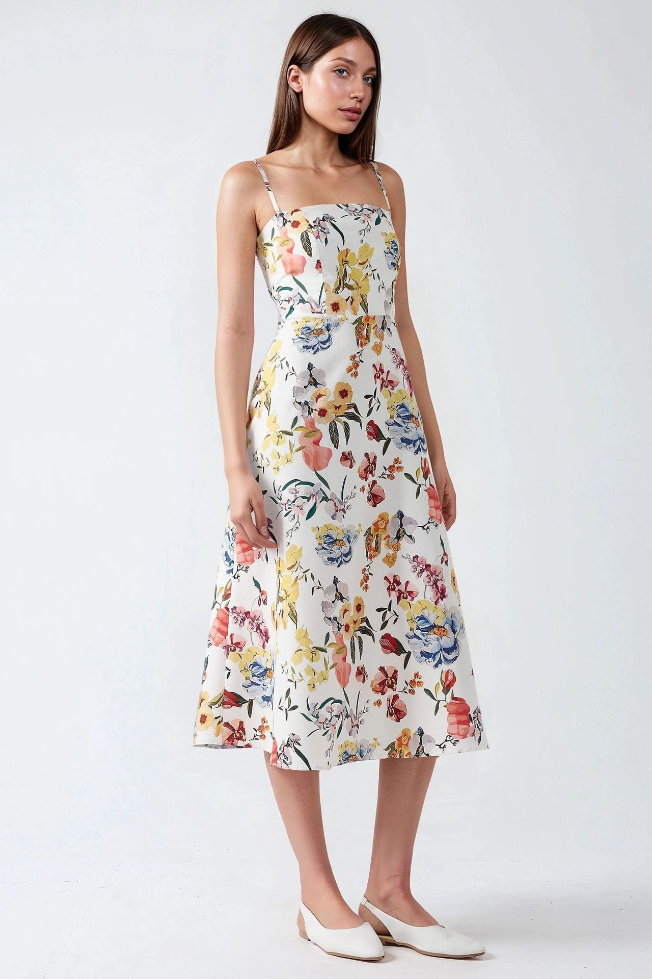Printed Midi Dress