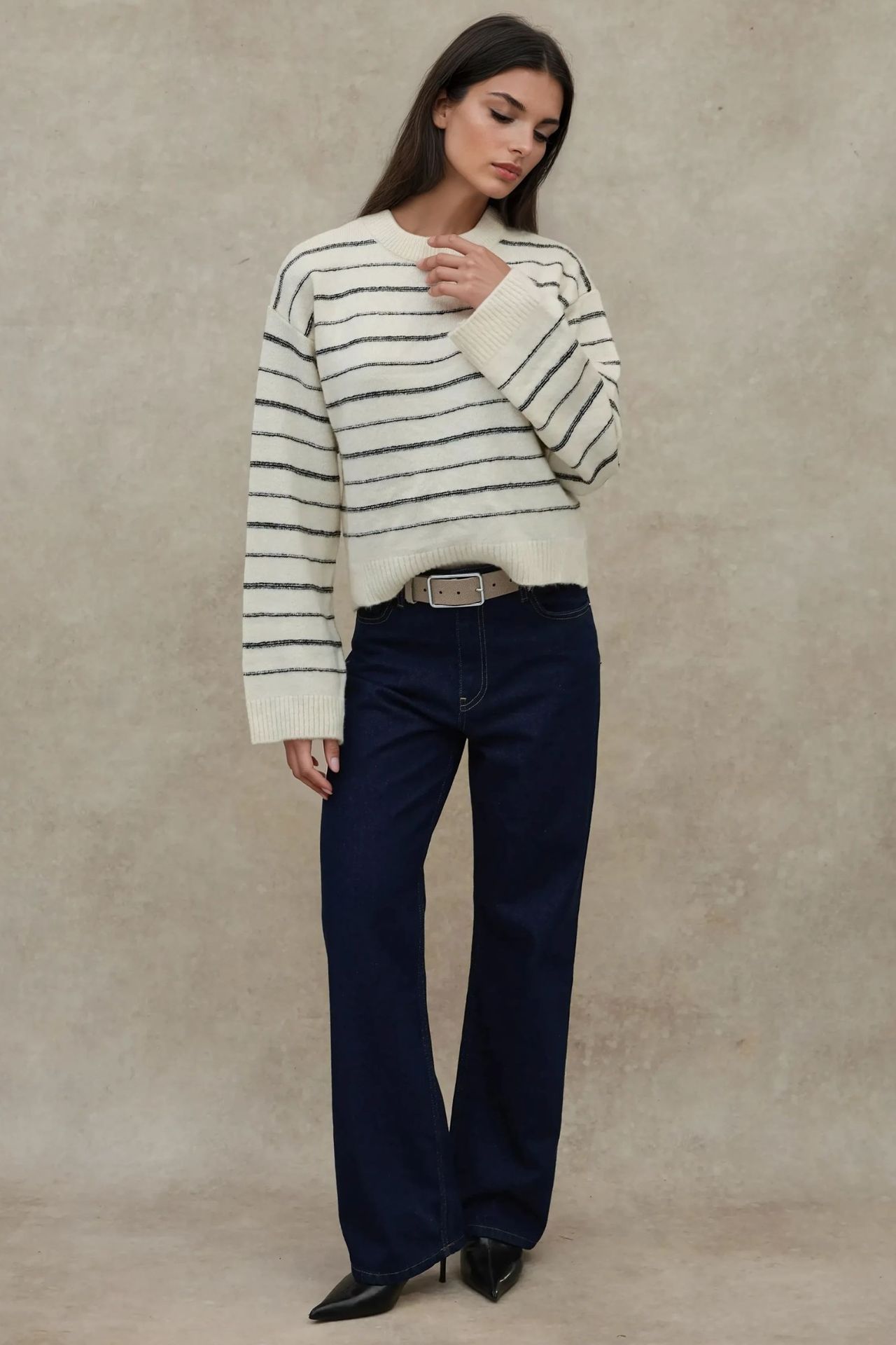 Striped Crew Neck Soft Touch Sweater 5
