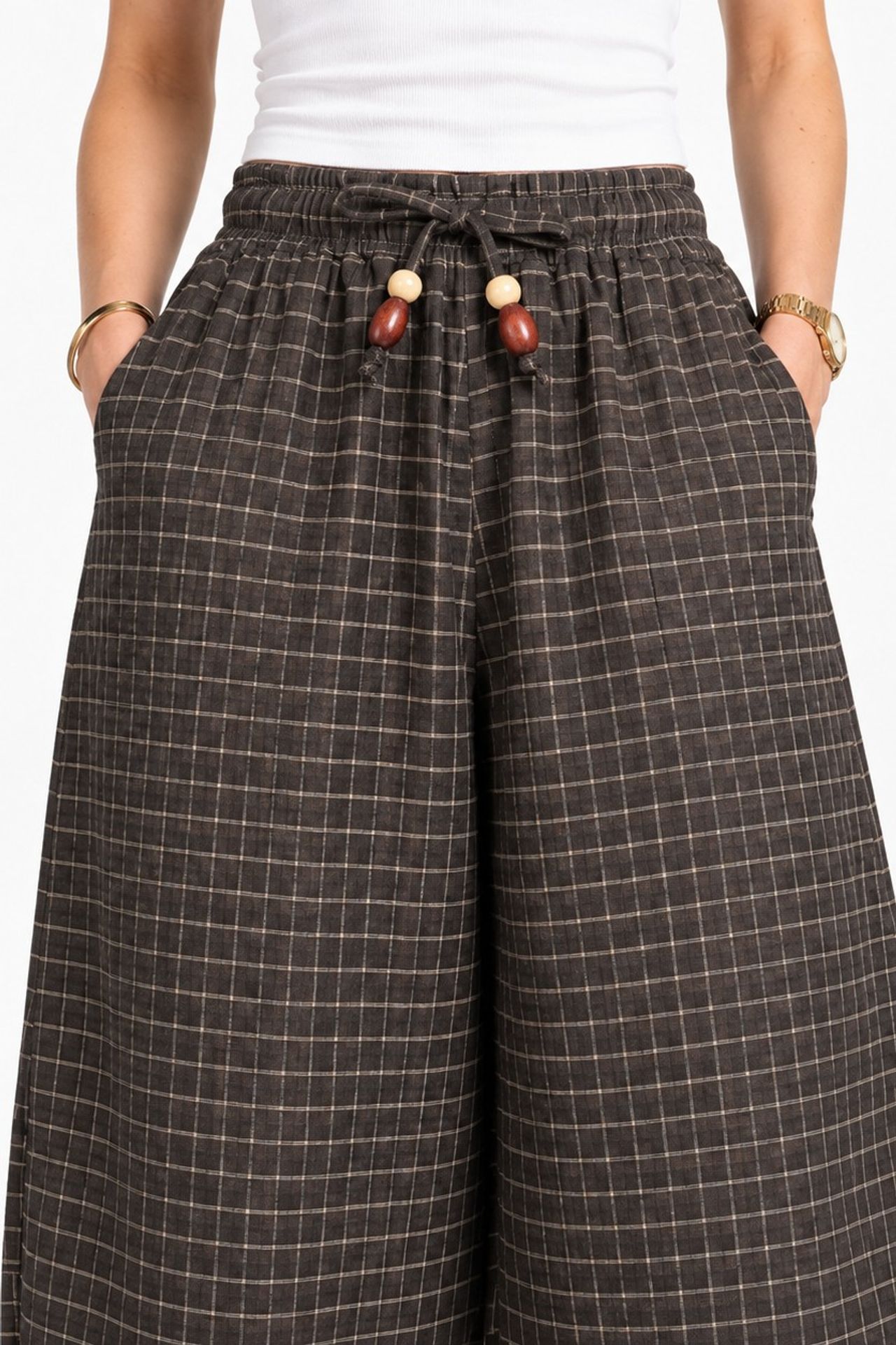 Plaid Culotte Pants 4