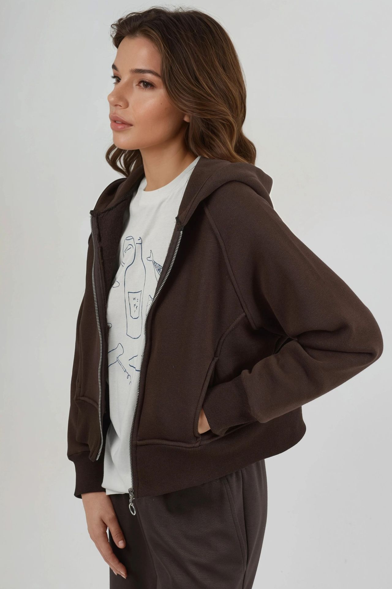 Relaxed Fit Zippered Hoodie 4