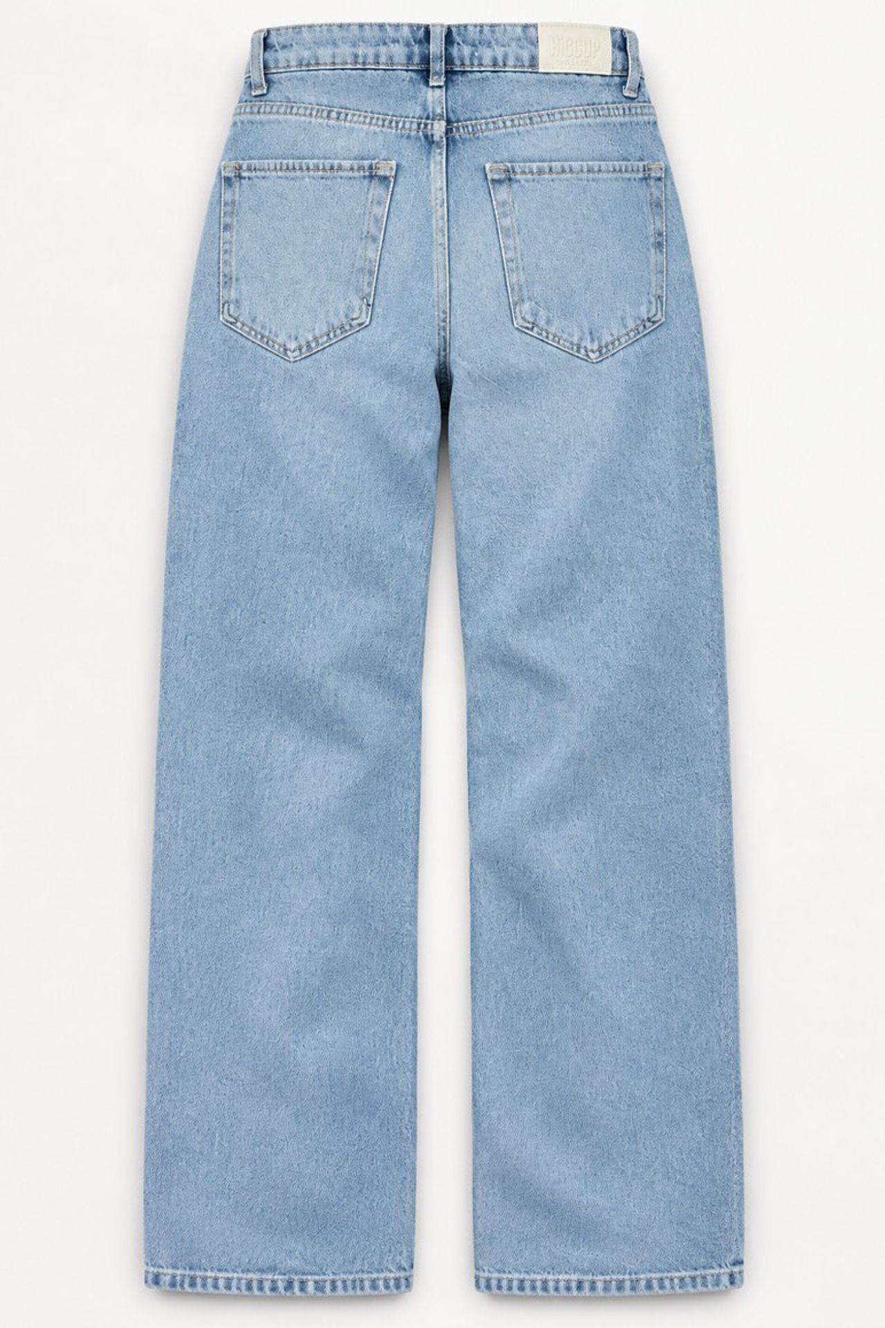 Sparkly Straight Fit Wide Leg Jeans 6
