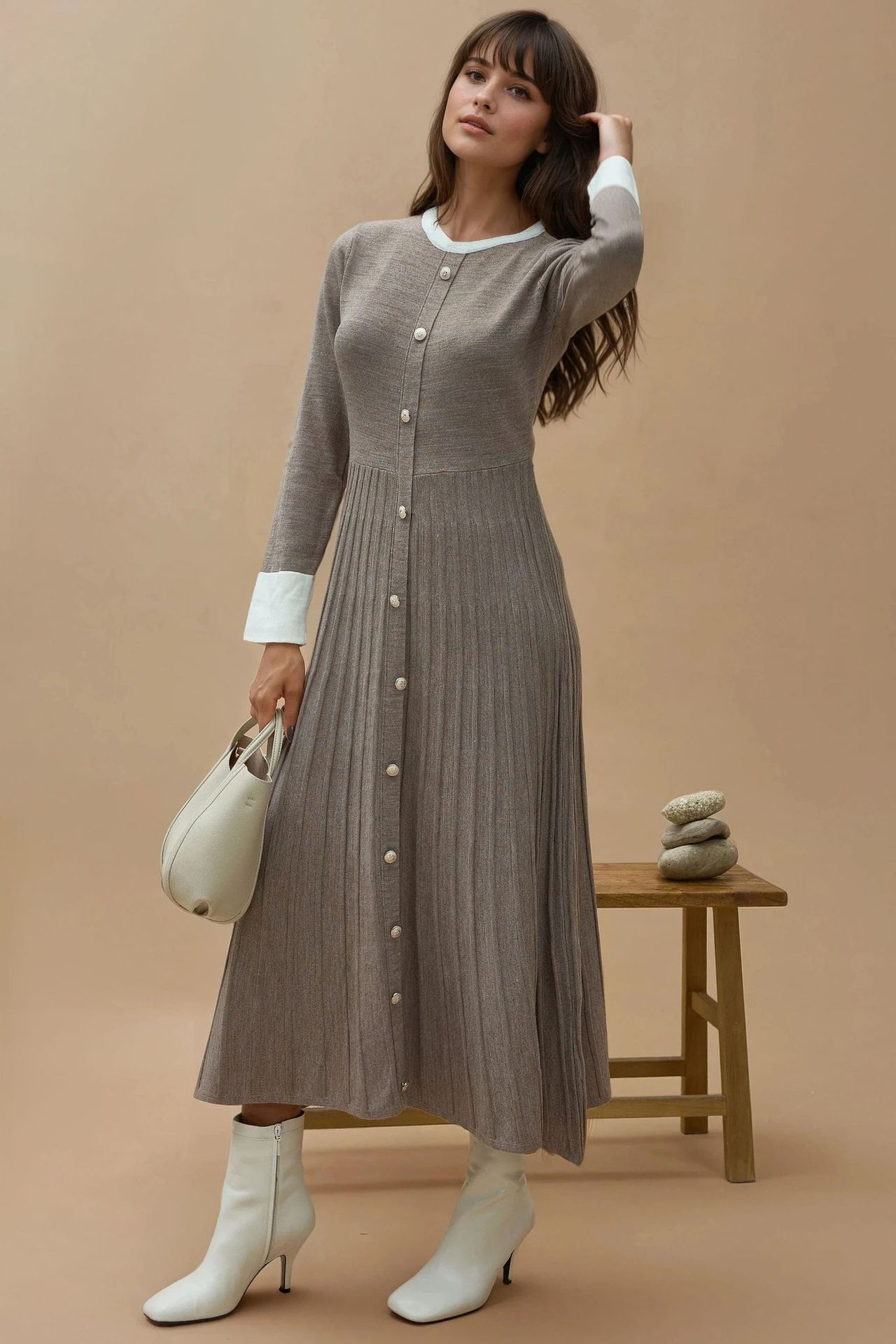 Textured Knit Maxi Dress 4
