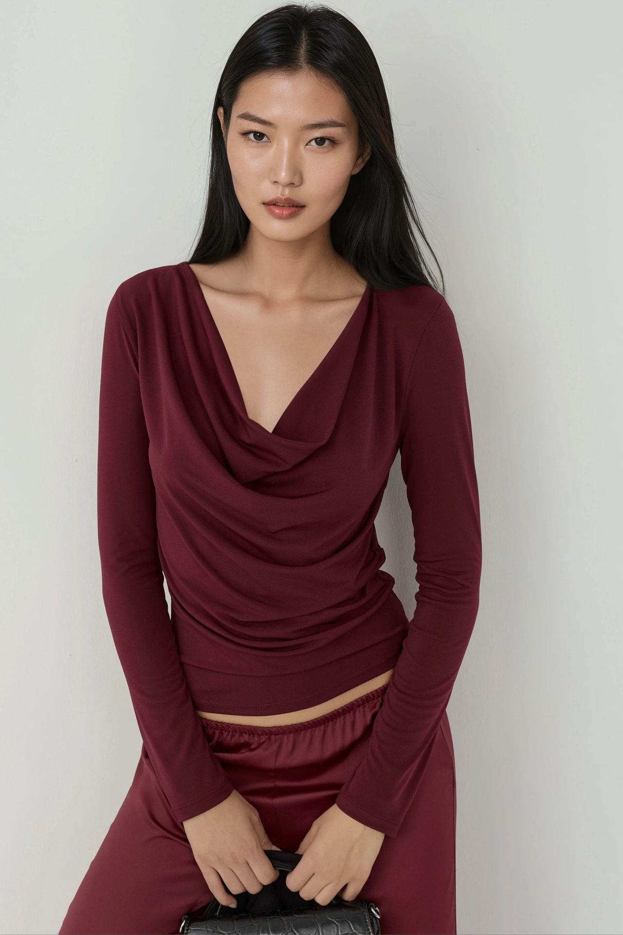 Cowl Neck Knitted Top 1
