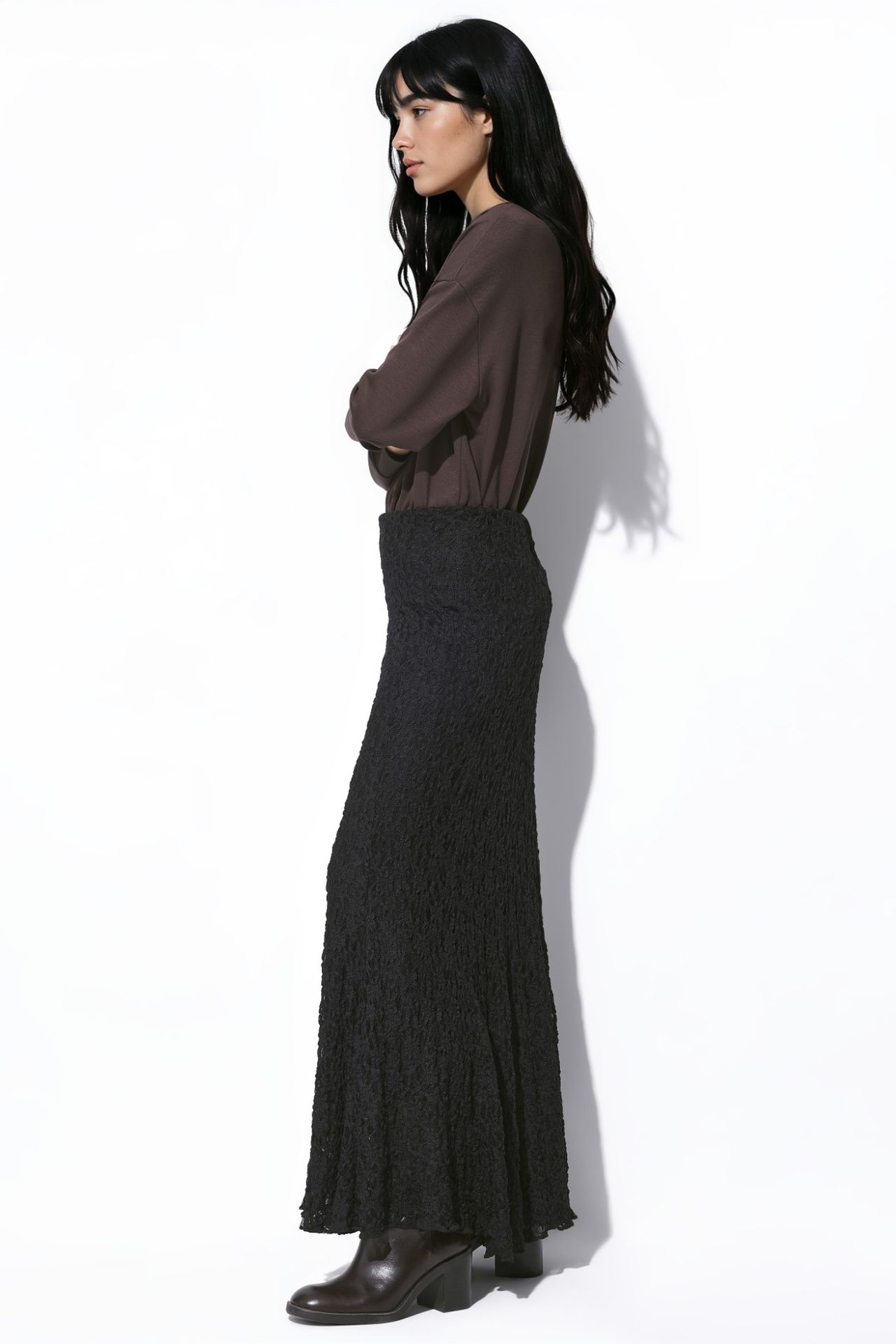 High Waist Lace Maxi Skirt 4