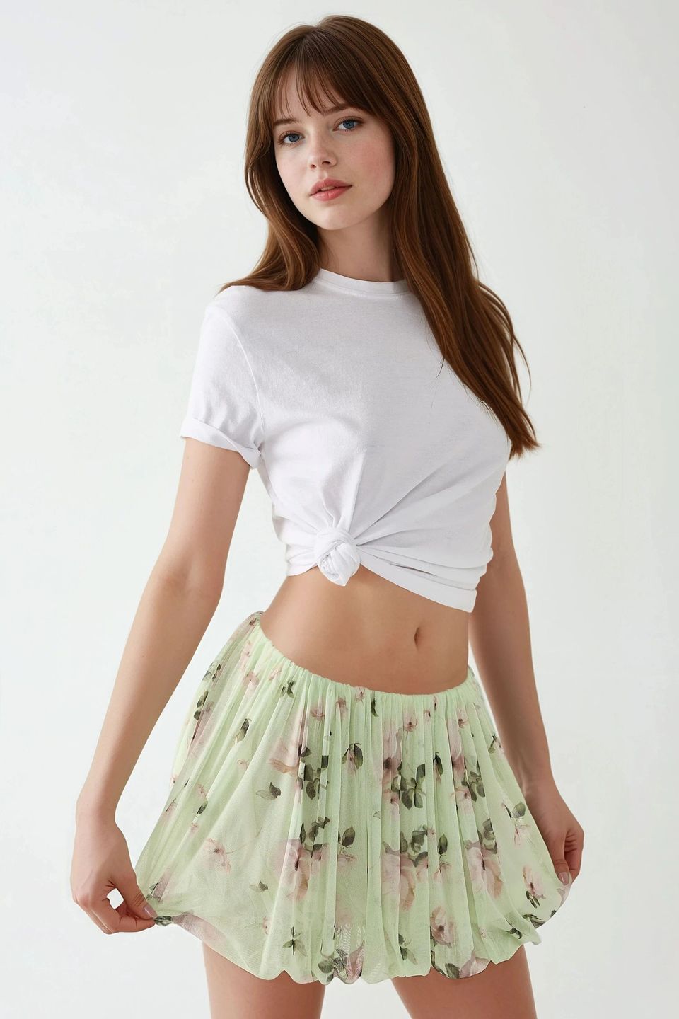 HiCCUP - White Balloon Mini Skirt Women