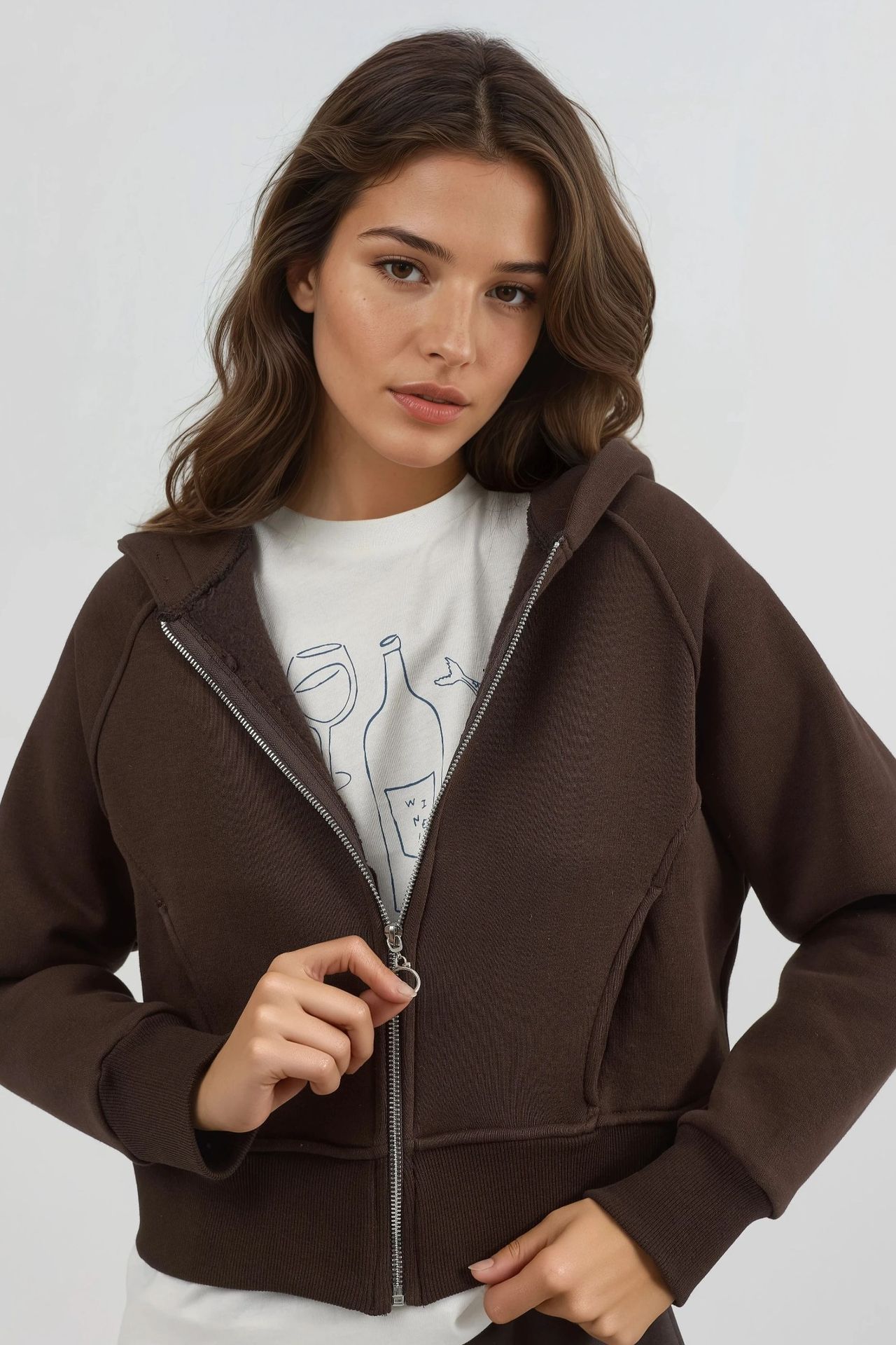 Relaxed Fit Zippered Hoodie 3