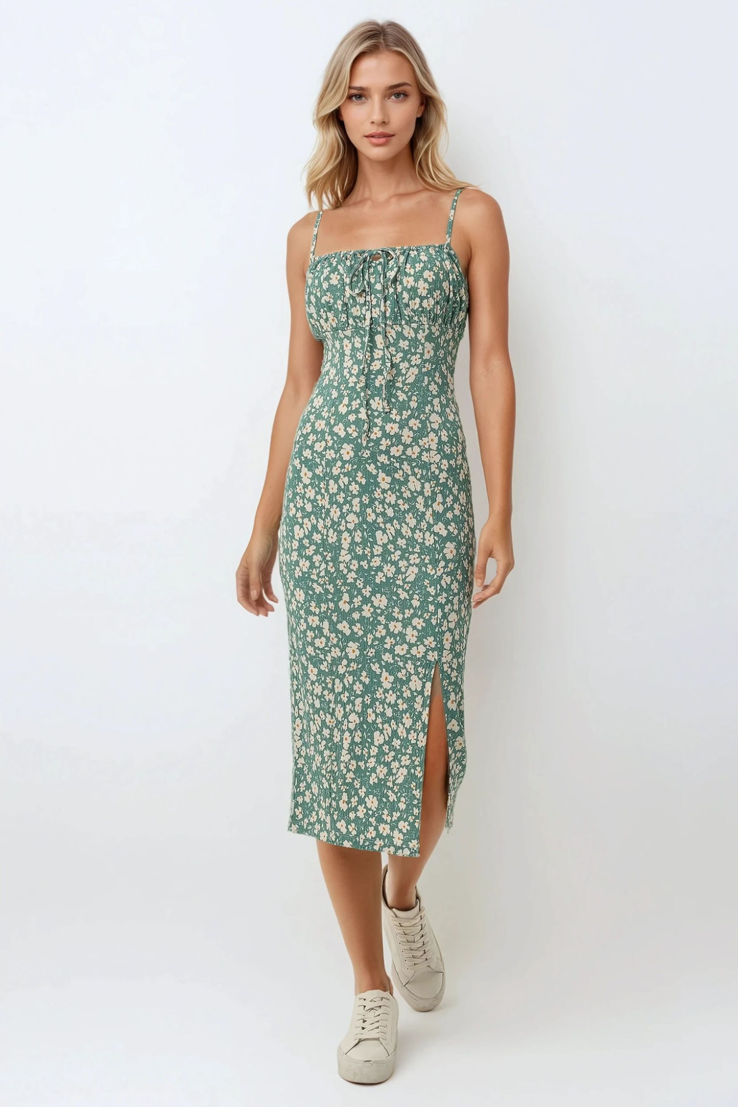 satin fitted midi dress Aspen Midi Dress - Dusty Blue Satin Slip Dress