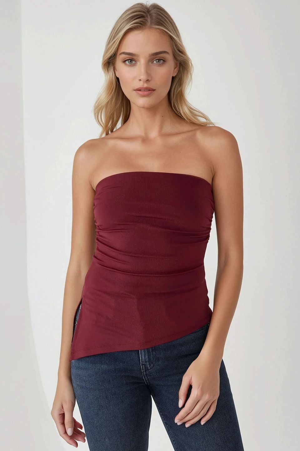 Strapless Slim Fit Knitted Top