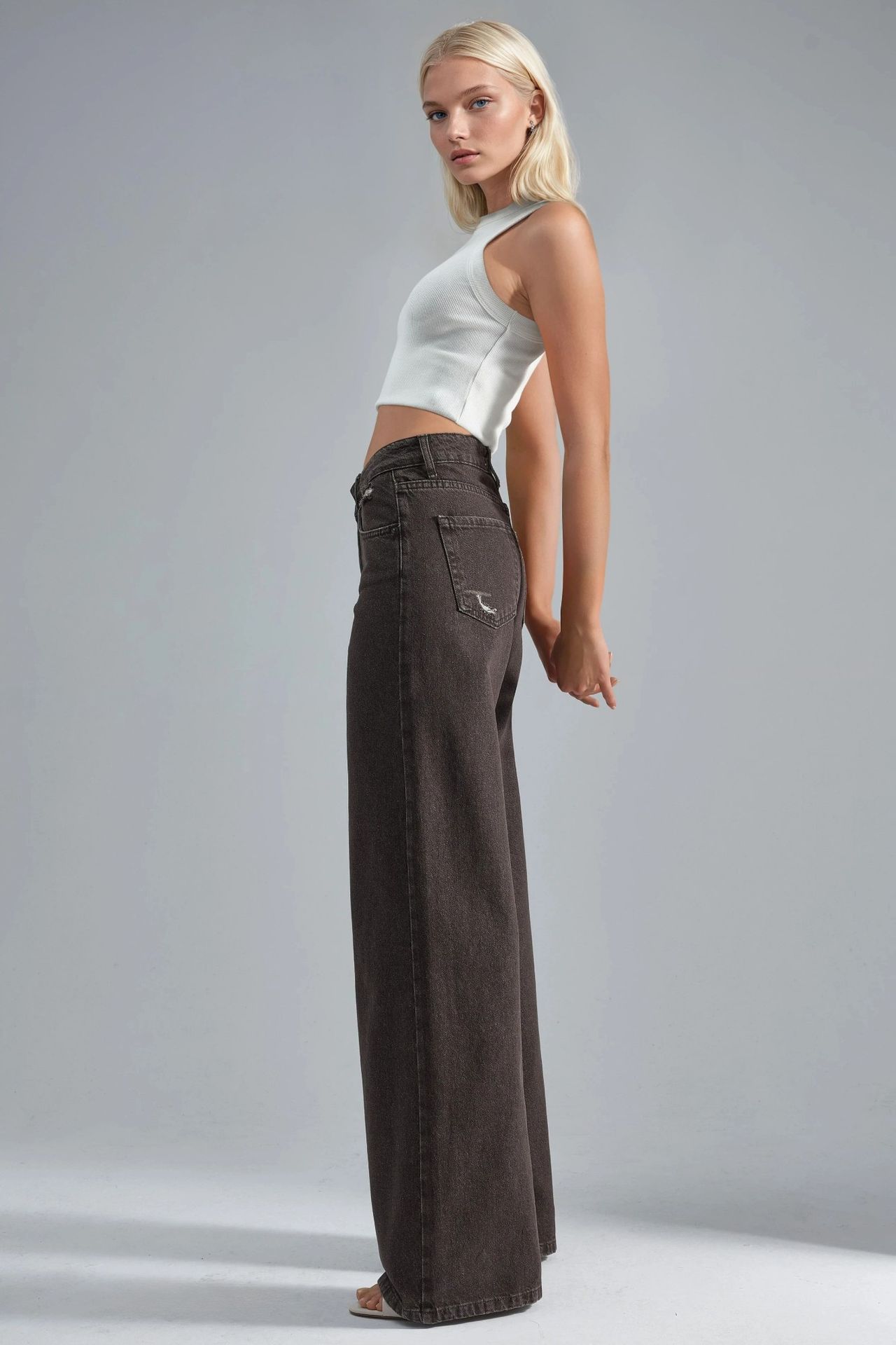 90's High Waist Wide Leg Denim Jeans 2