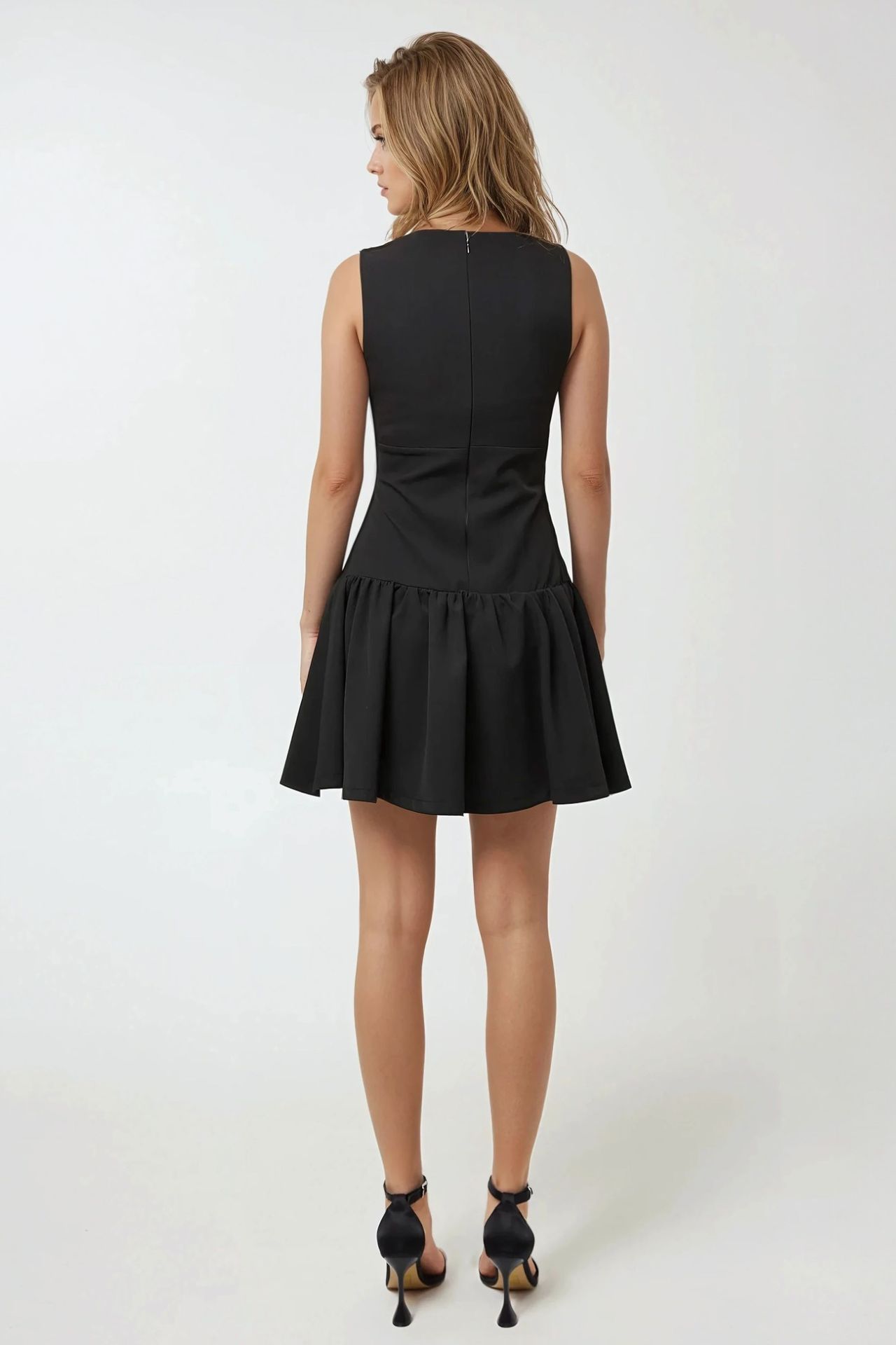 Fitted Mini Dress with Bow Details