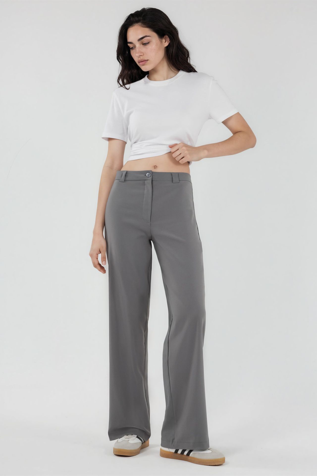 High Waist Straight Leg Bengalin Pants 4