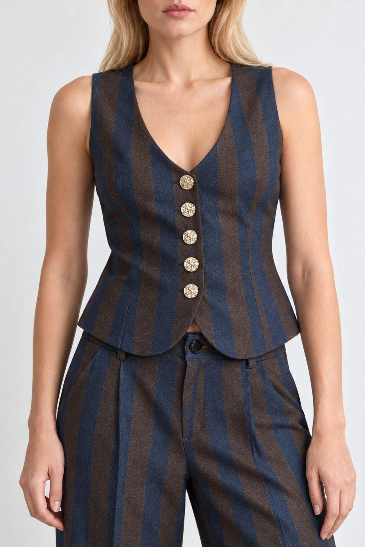 Striped Woven Vest 4
