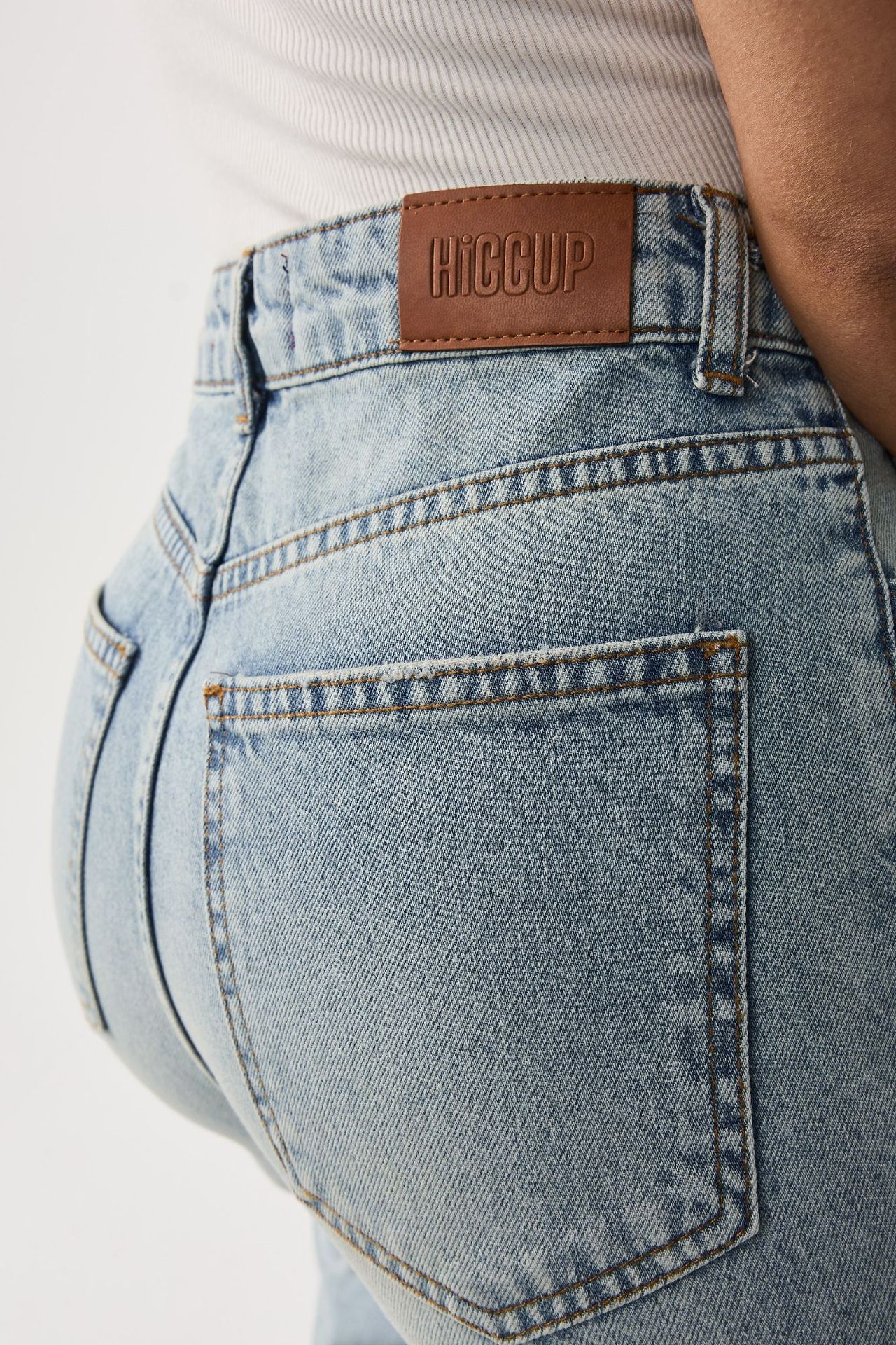 Straight Leg Denim Jeans