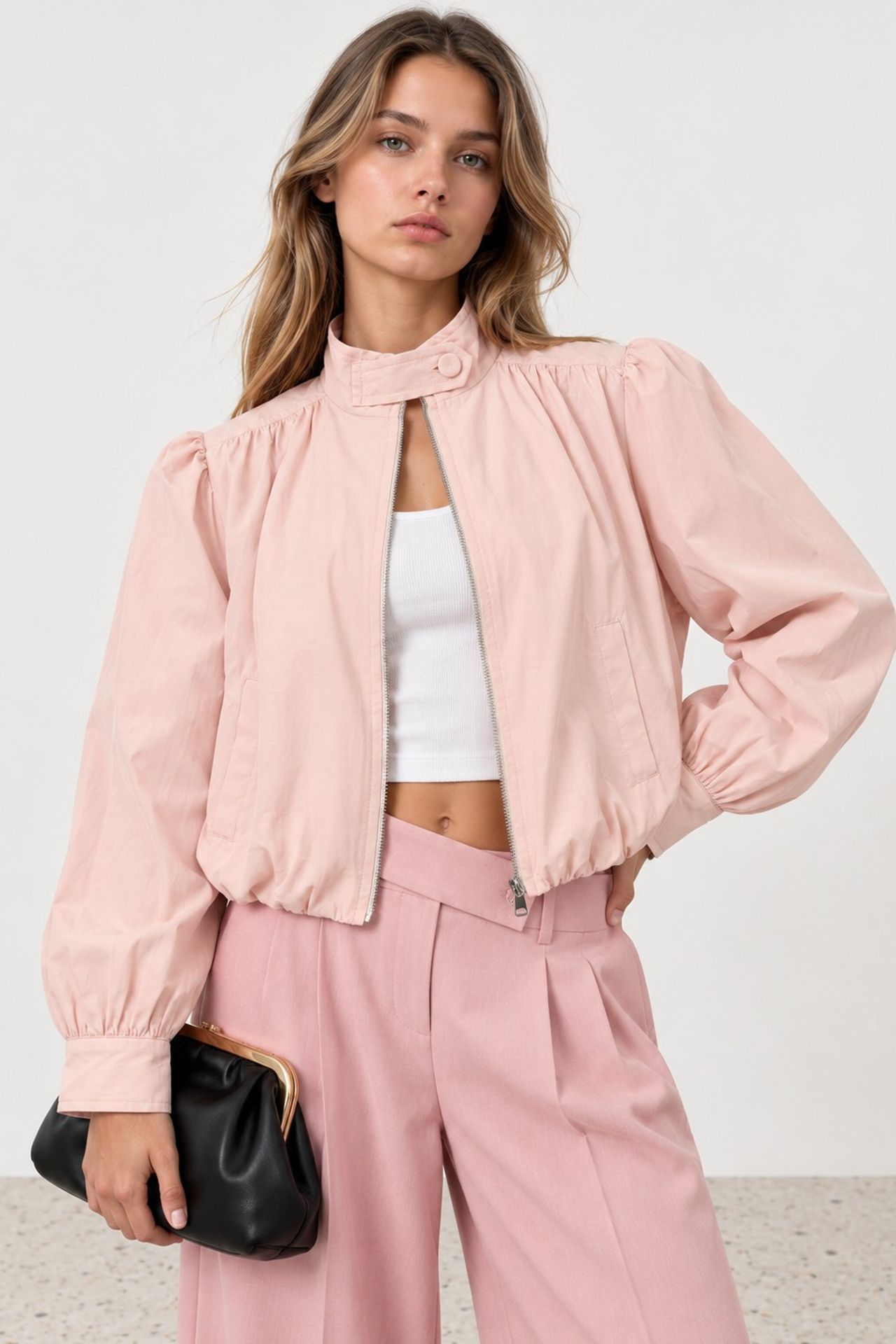 Balloon Sleeve Trench Coat 2