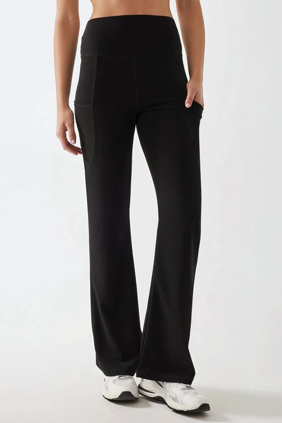 High Waist Wide Leg Crepe Pants