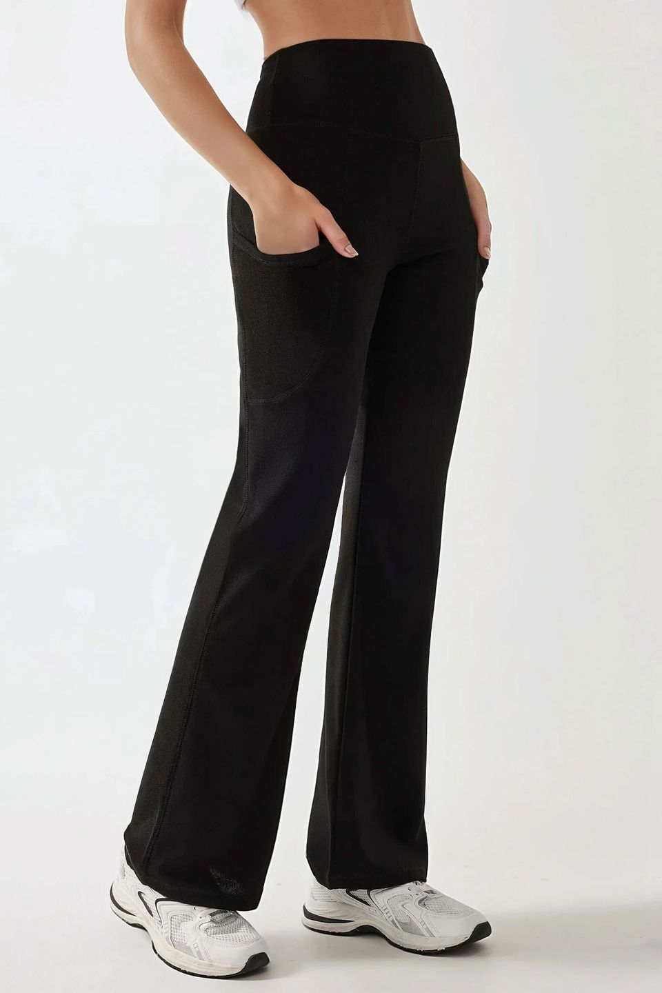 High Waist Wide Leg Crepe Pants