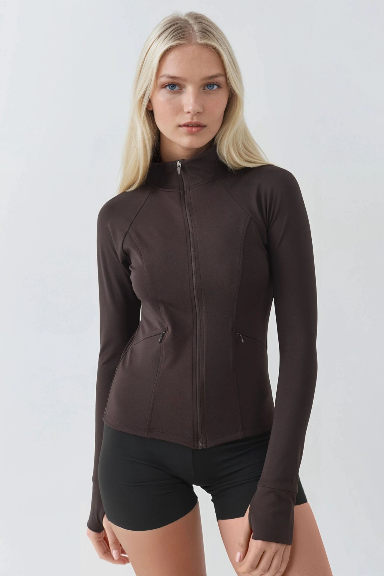 Fitted Knitted Turtleneck Active Top 6