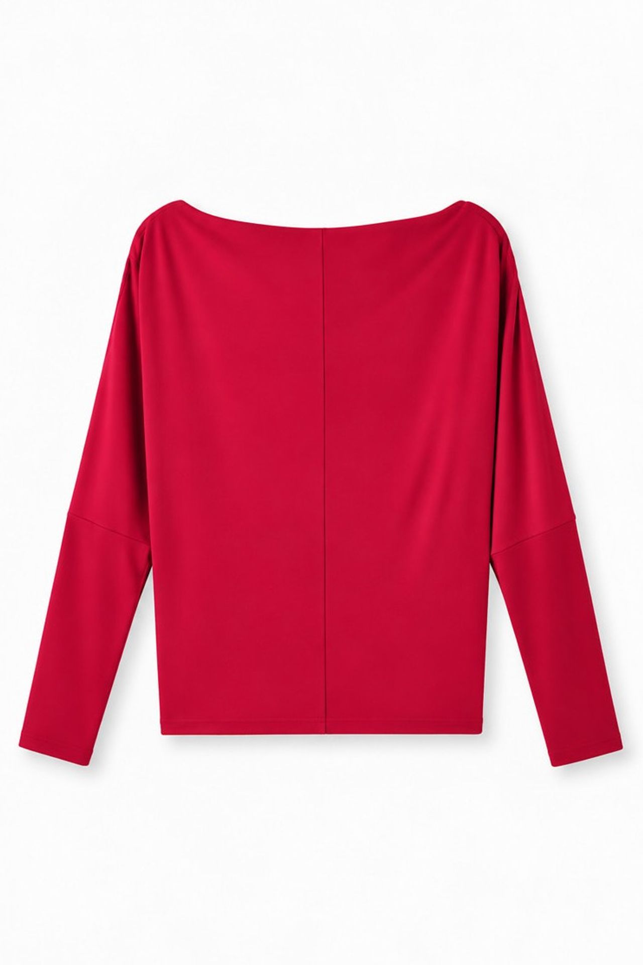 Asymmetrical Collar Long Sleeve Elastic Knit T-Shirt 9