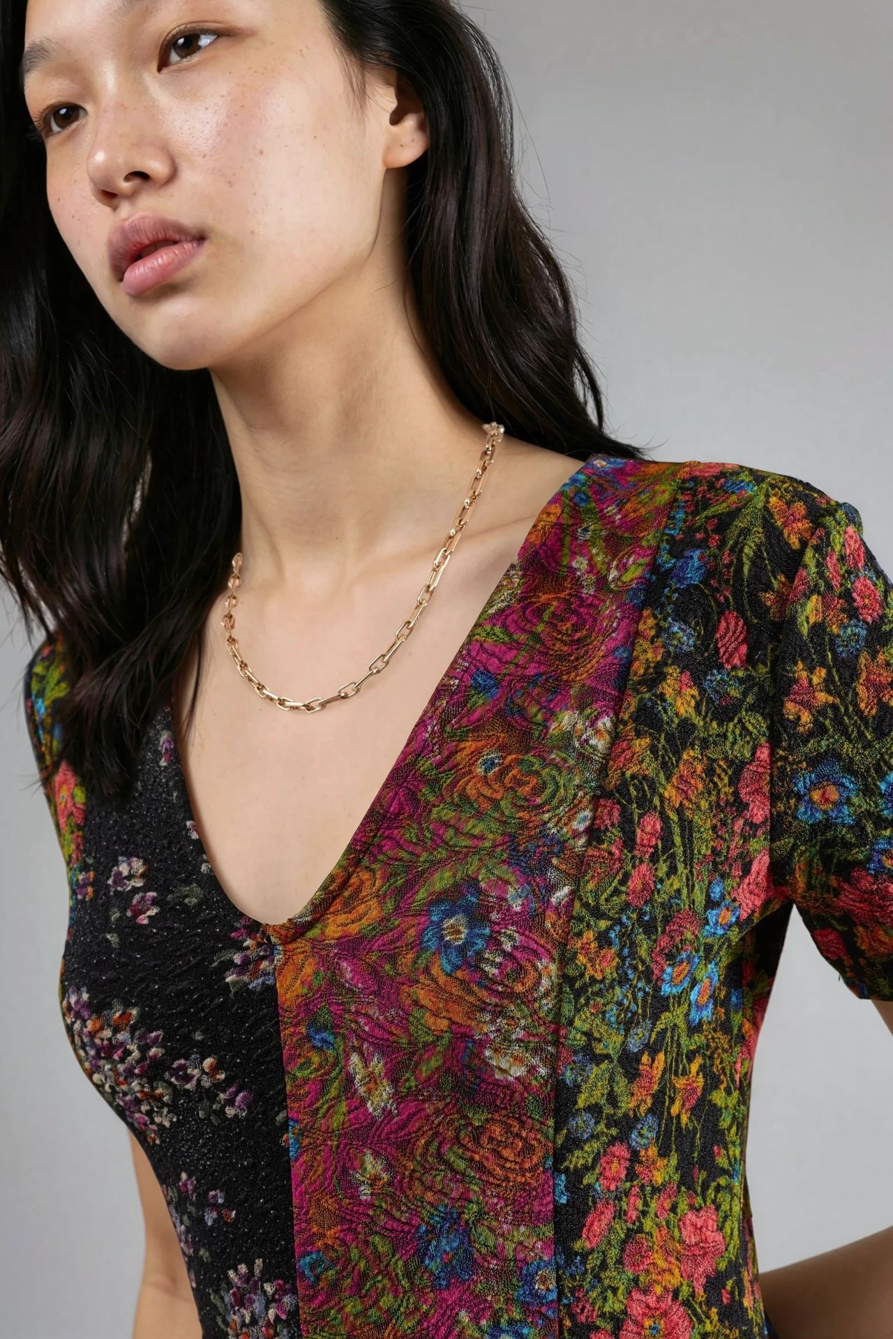Floral V-Neck A-Line Mini Dress Ellie Collection 4