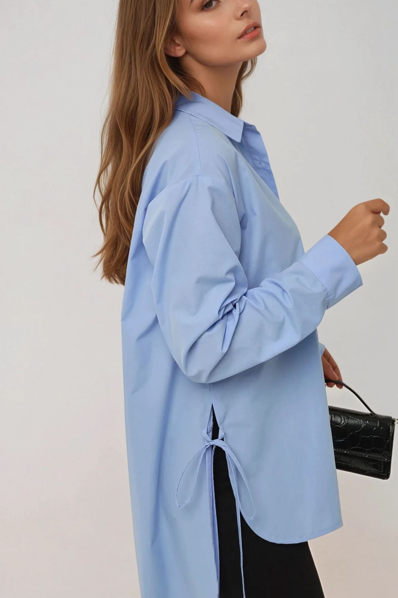 Long Sleeve Shirt with Tie-up Detail