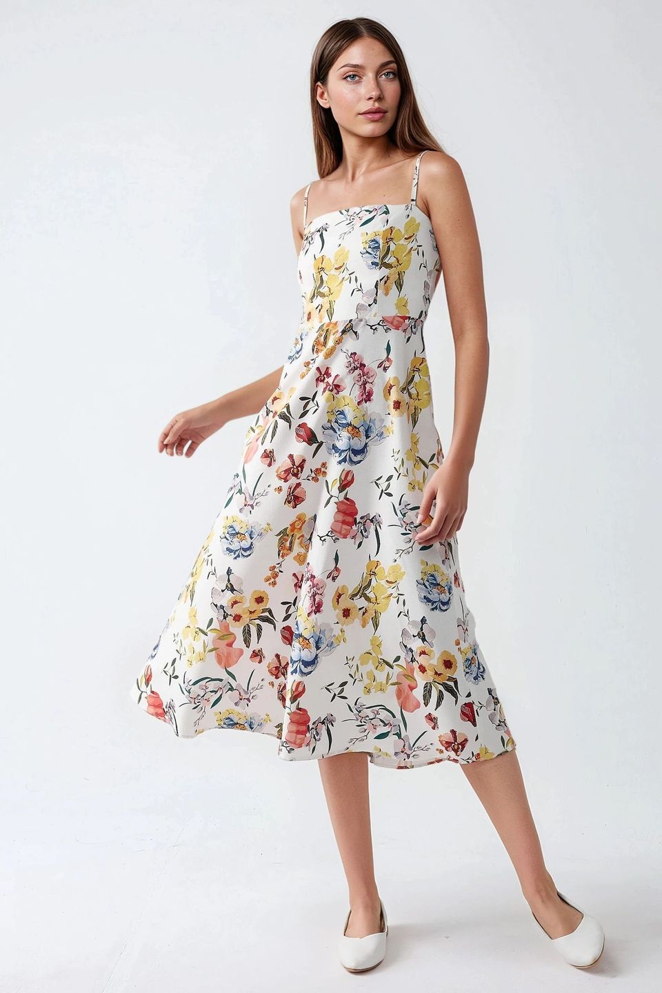Printed Midi Dress