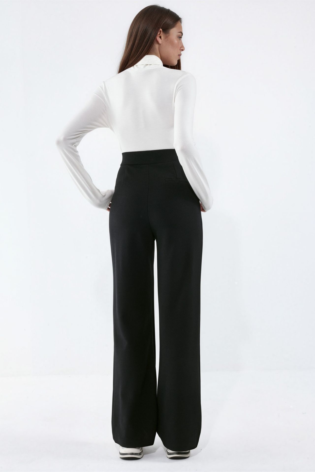 Women's Stretch Palazzo Pants with Velcro Closure