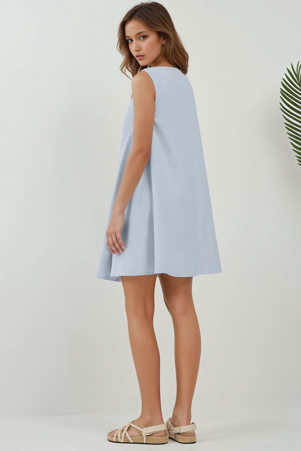 Mini U Collar A-Form Dress 4