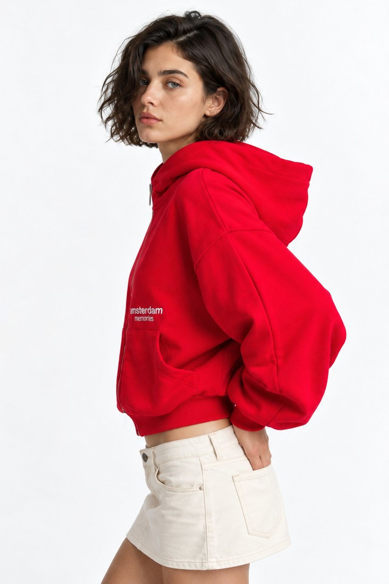 Zip-Up Hooded Sweatshirt 1