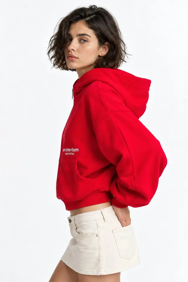 Zip-Up Hooded Sweatshirt