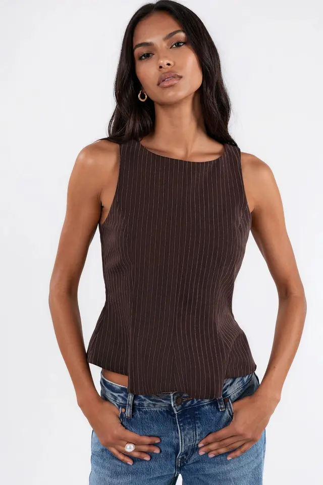 Sleeveless Peplum Top