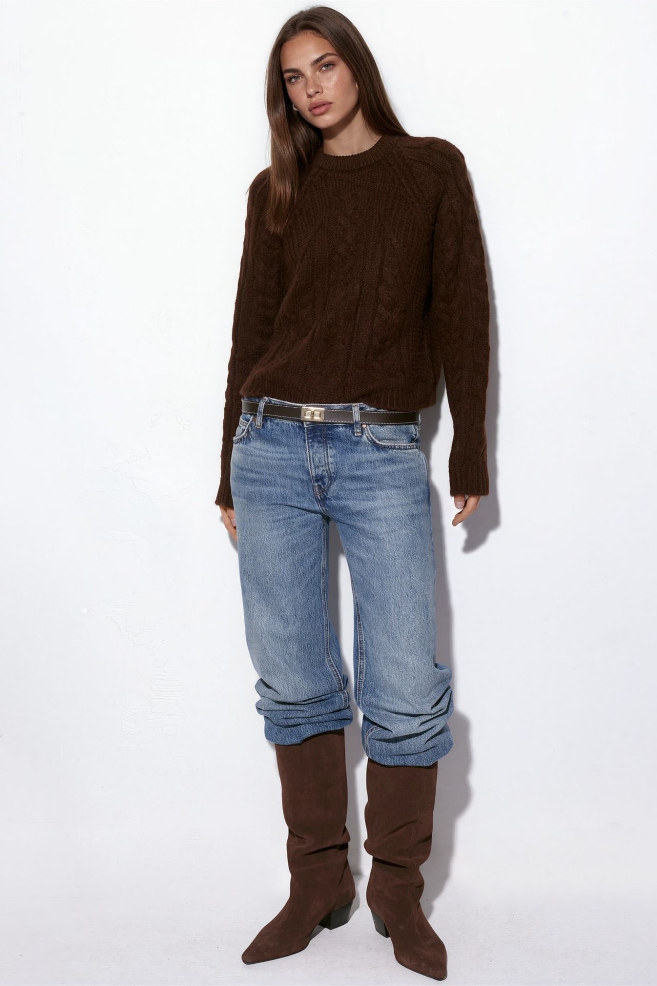 Patterned Crew Neck Knit Jumper 4